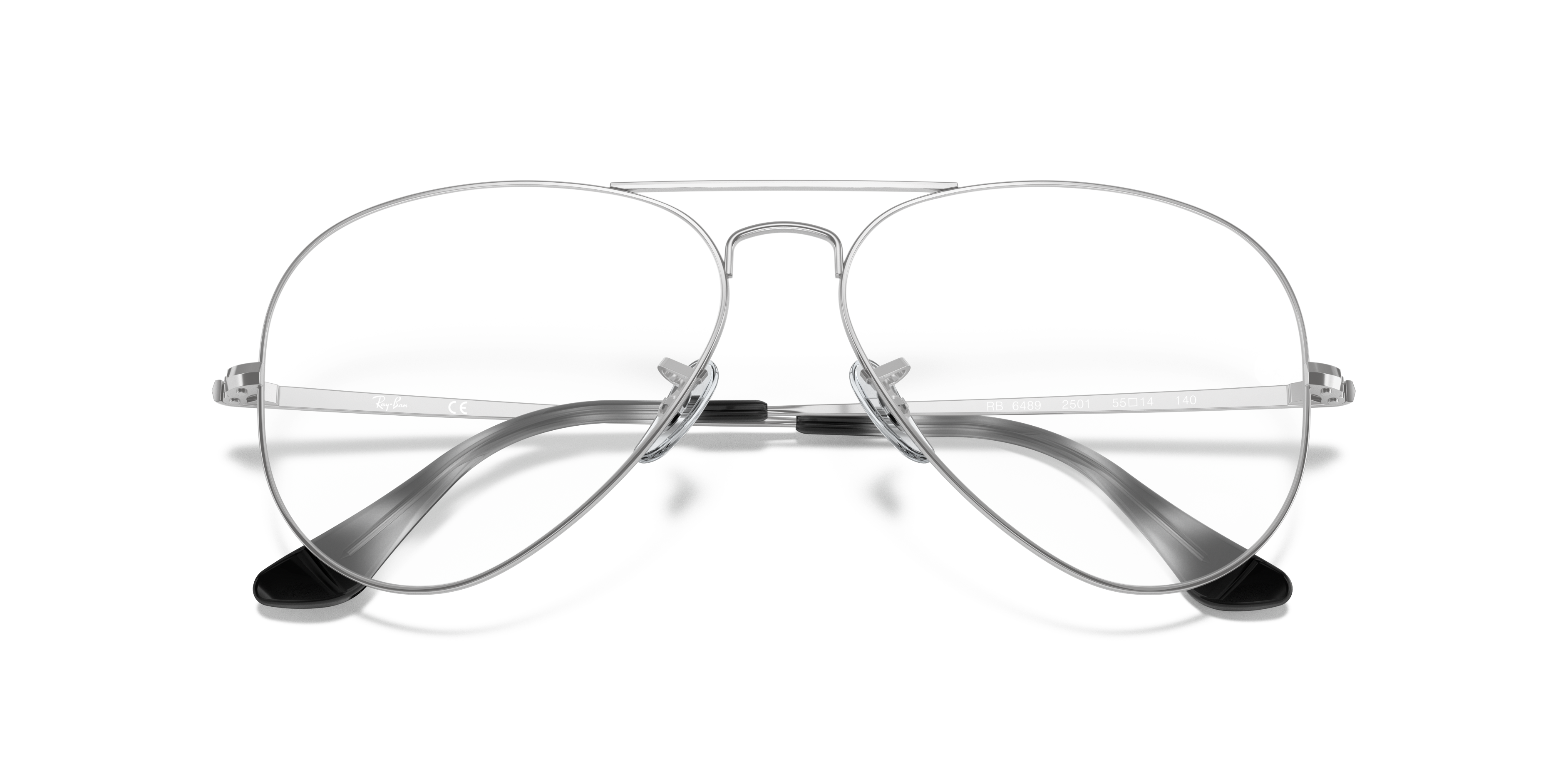 RB6489 Silver MetalEyeglass Frames for Glasses Direct, Closed View