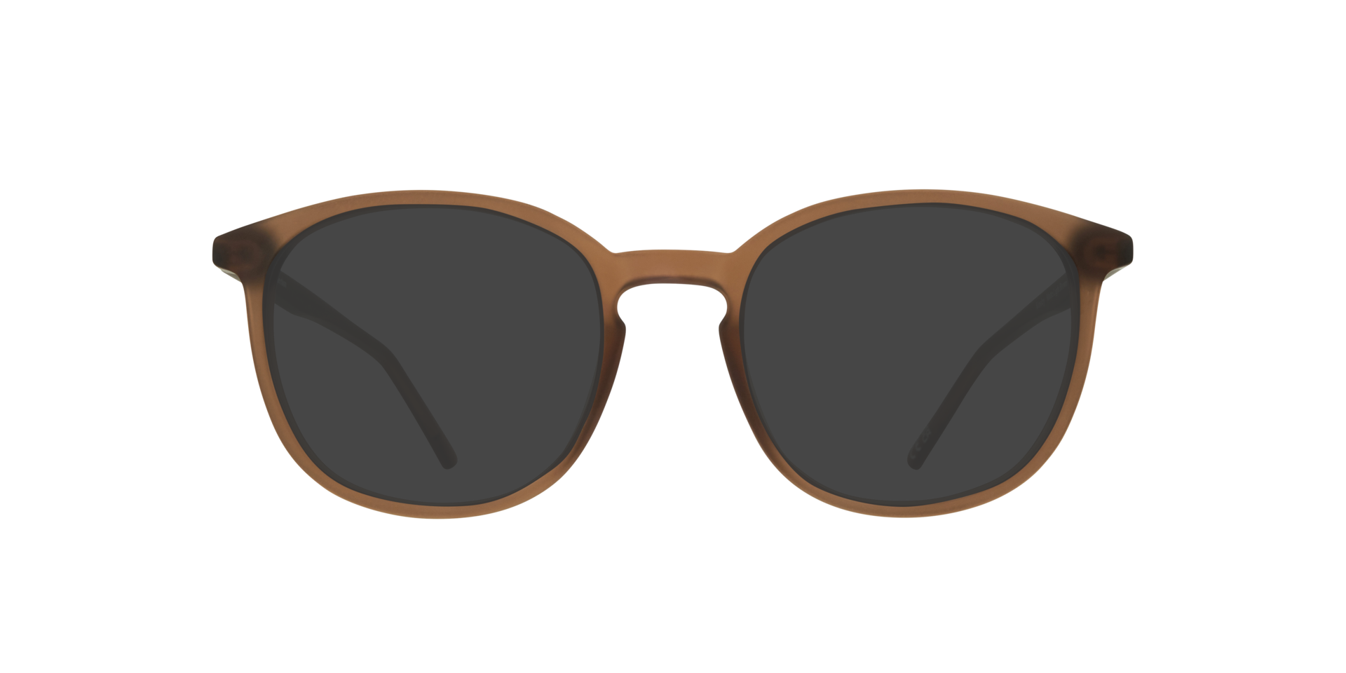 Kinsley Matte Light Brown PlasticSunglass Frames for Glasses Direct, with Tinted Lenses