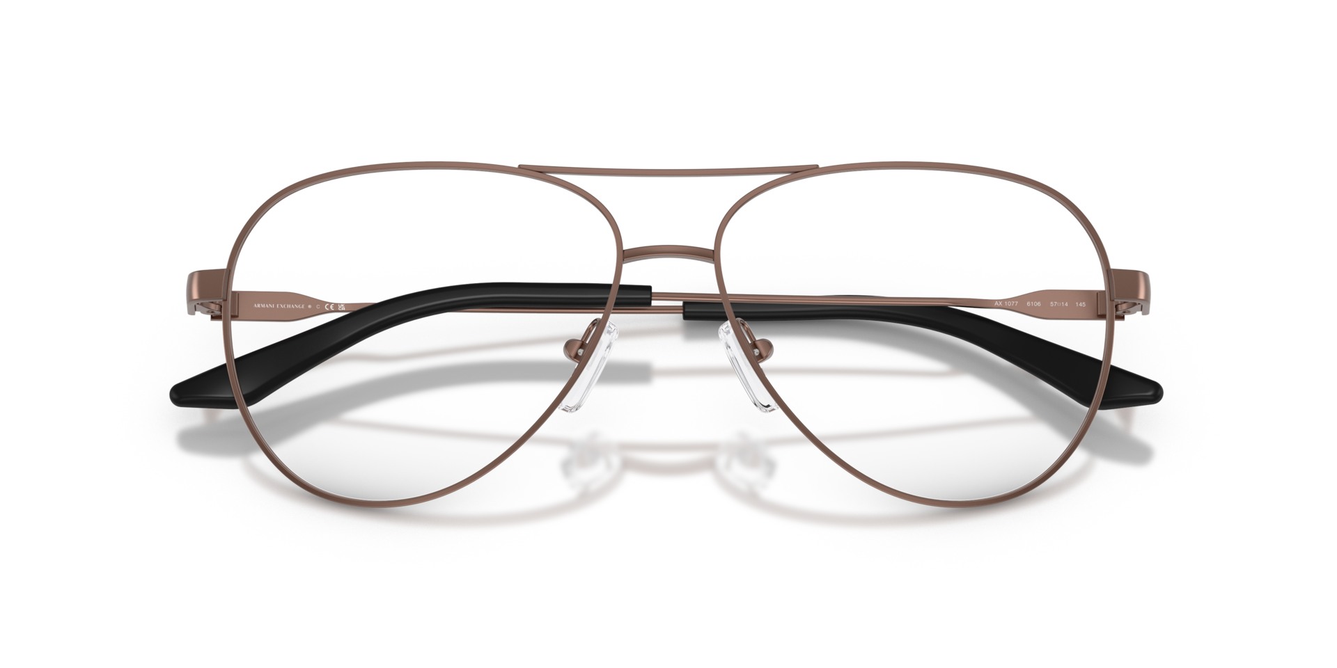 AX1077 Matte Bronze MetalEyeglass Frames for Glasses Direct, Closed View