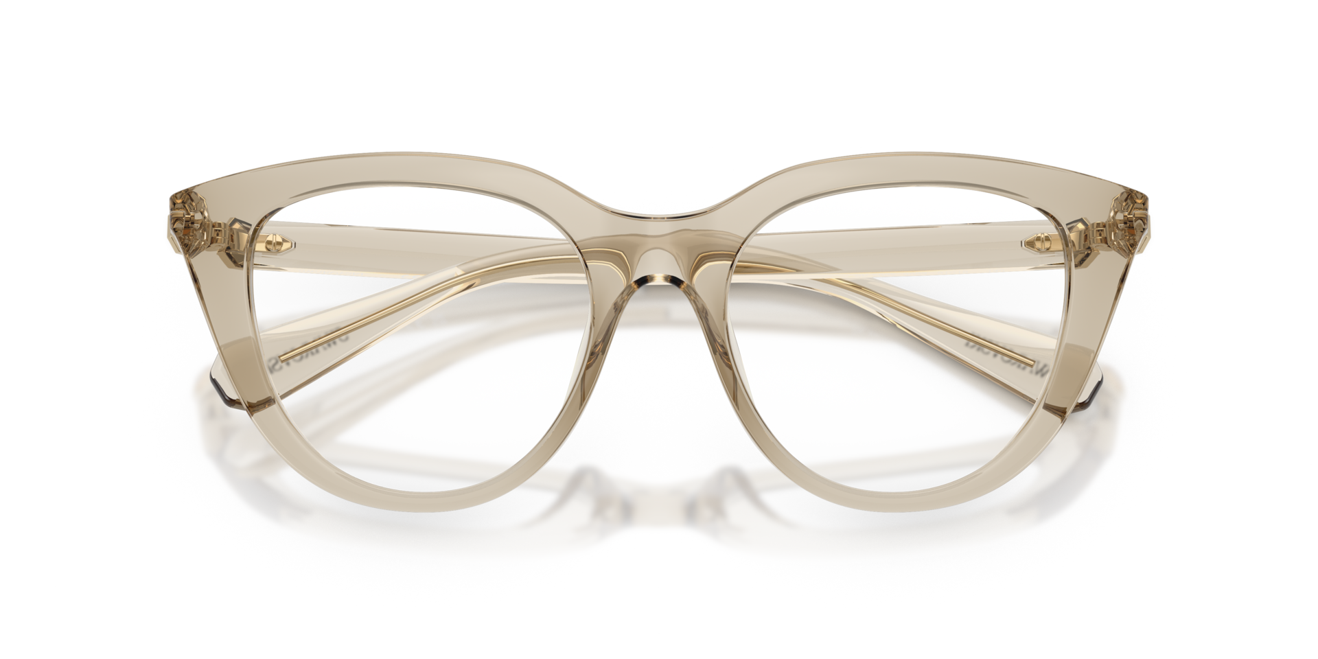 SK2052 Transparent Beige PlasticEyeglass Frames for Glasses Direct, Closed View