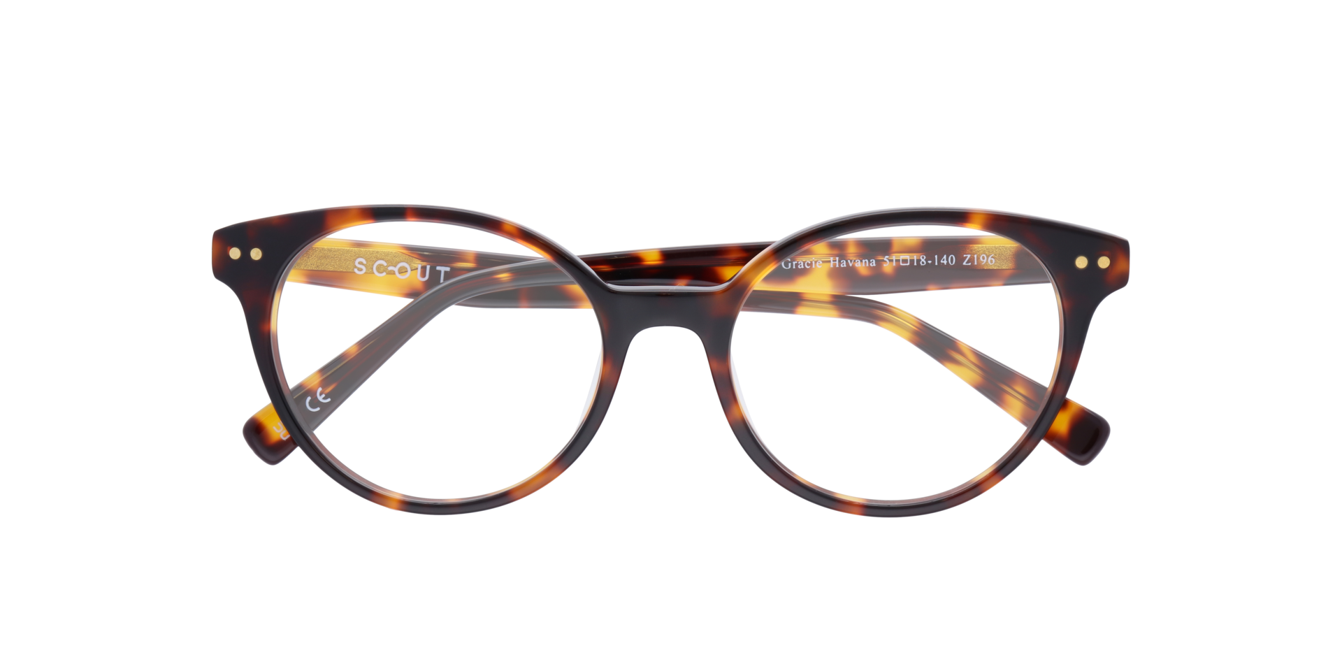Gracie Havana AcetateSunglass Frames for Glasses Direct, Closed View