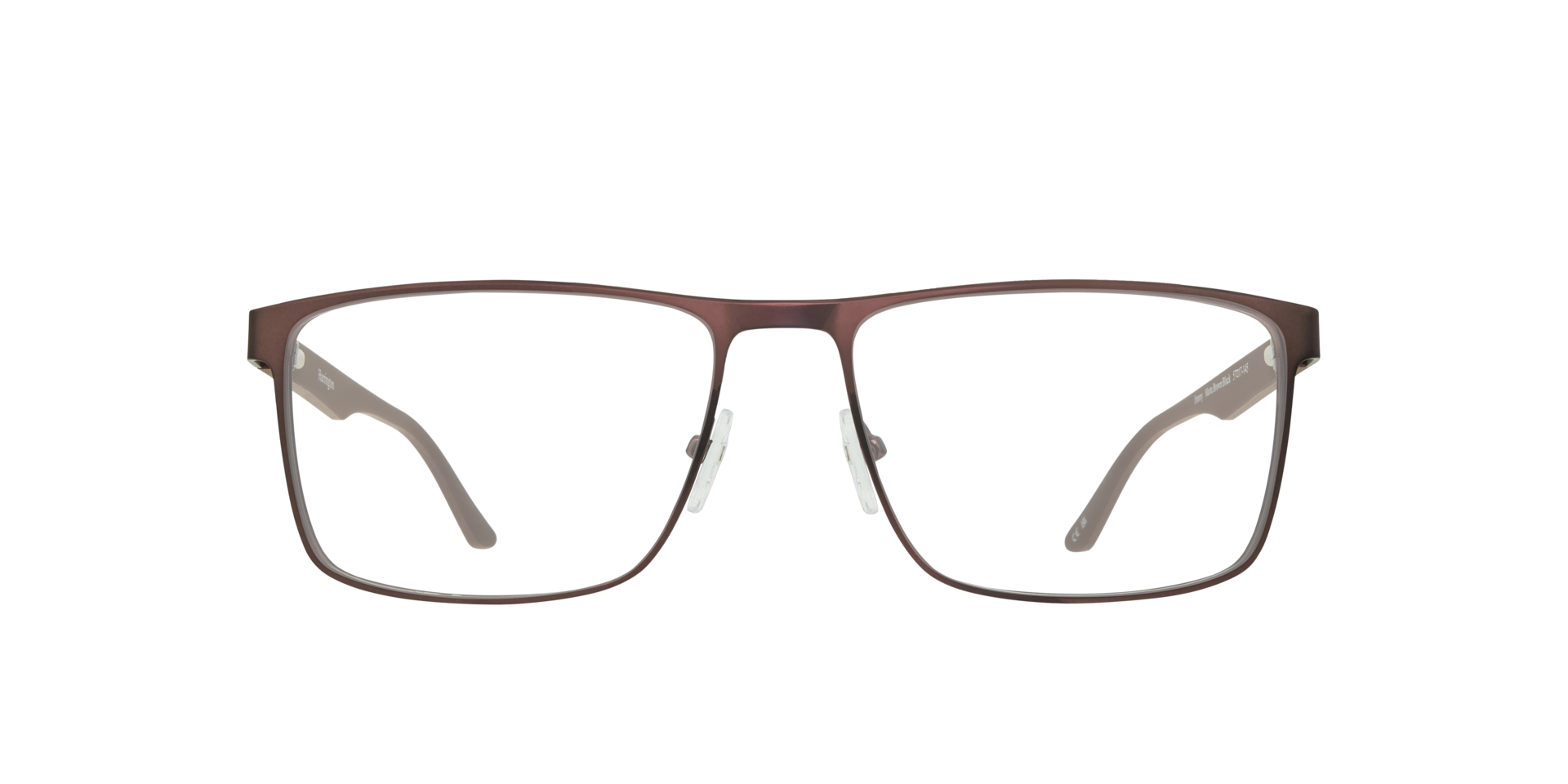Jimmy Matte Brown  &  Black MetalEyeglass Frames for Glasses Direct, Front View
