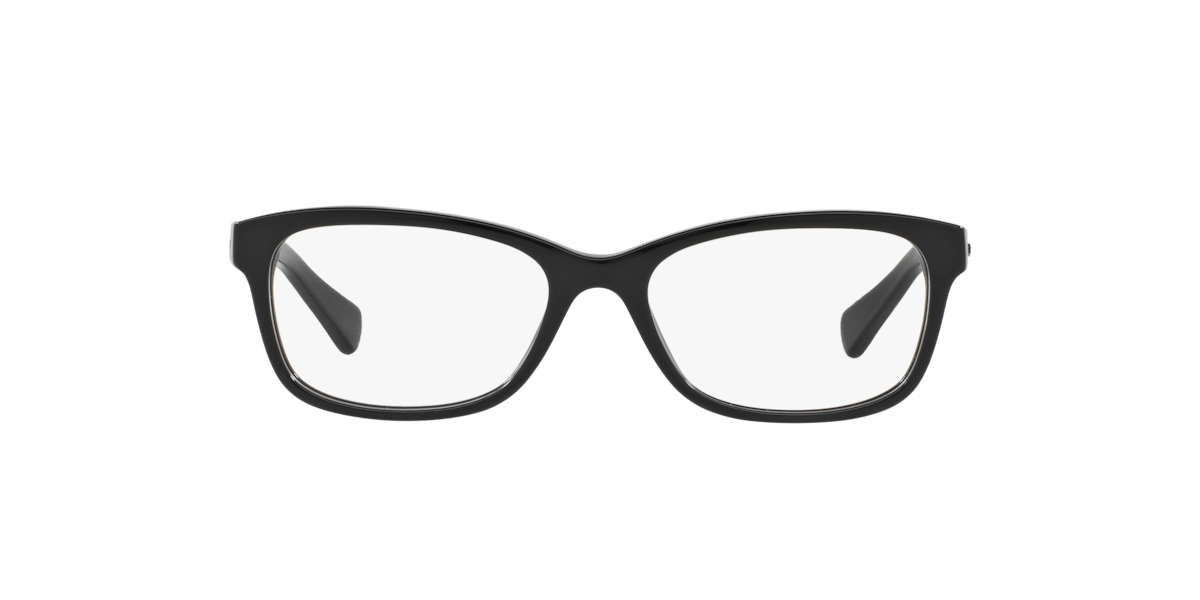 Coach Women's Black Rectangle Acetate Eyeglasses Online - Full Rim - Hc6089