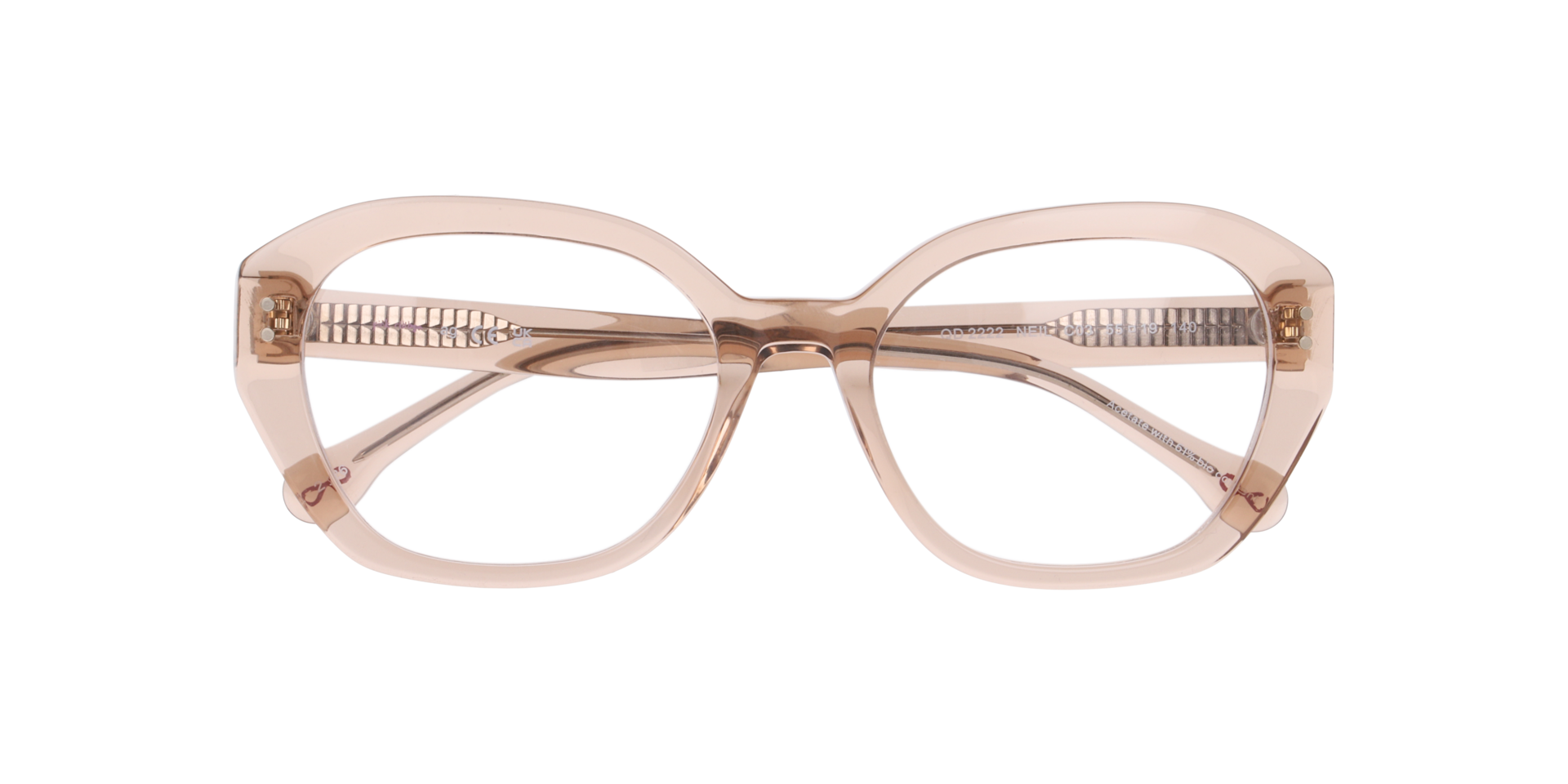 Neil Crystal Champaign AcetateEyeglass Frames for Glasses Direct, Closed View