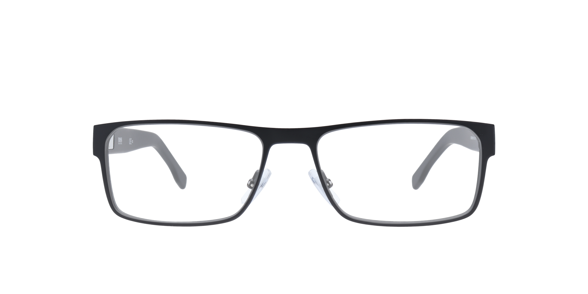 Boss 0601/N Black PlasticEyeglass Frames for Glasses Direct, Front View