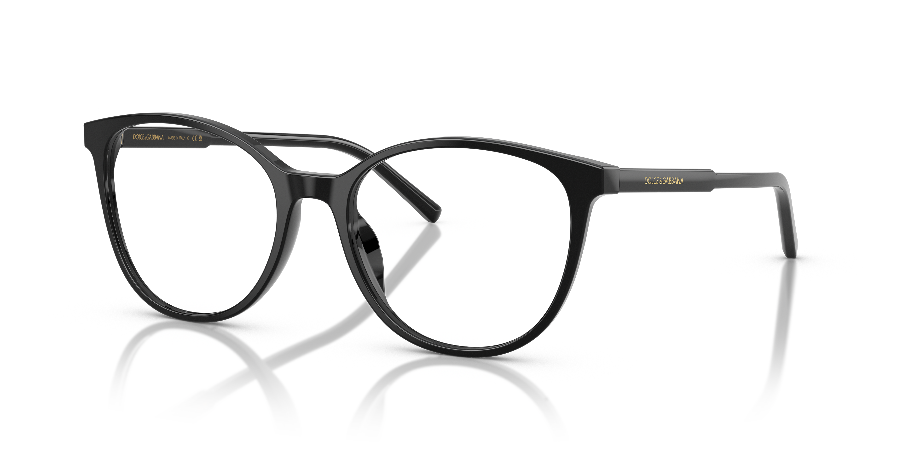 DG3425 Black AcetateEyeglass Frames for Glasses Direct, Angle View
