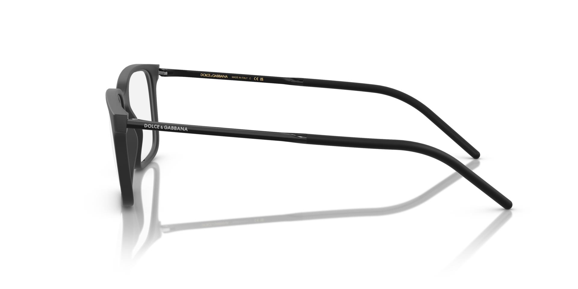 DG5099 Matte Black PlasticEyeglass Frames for Glasses Direct, Side View