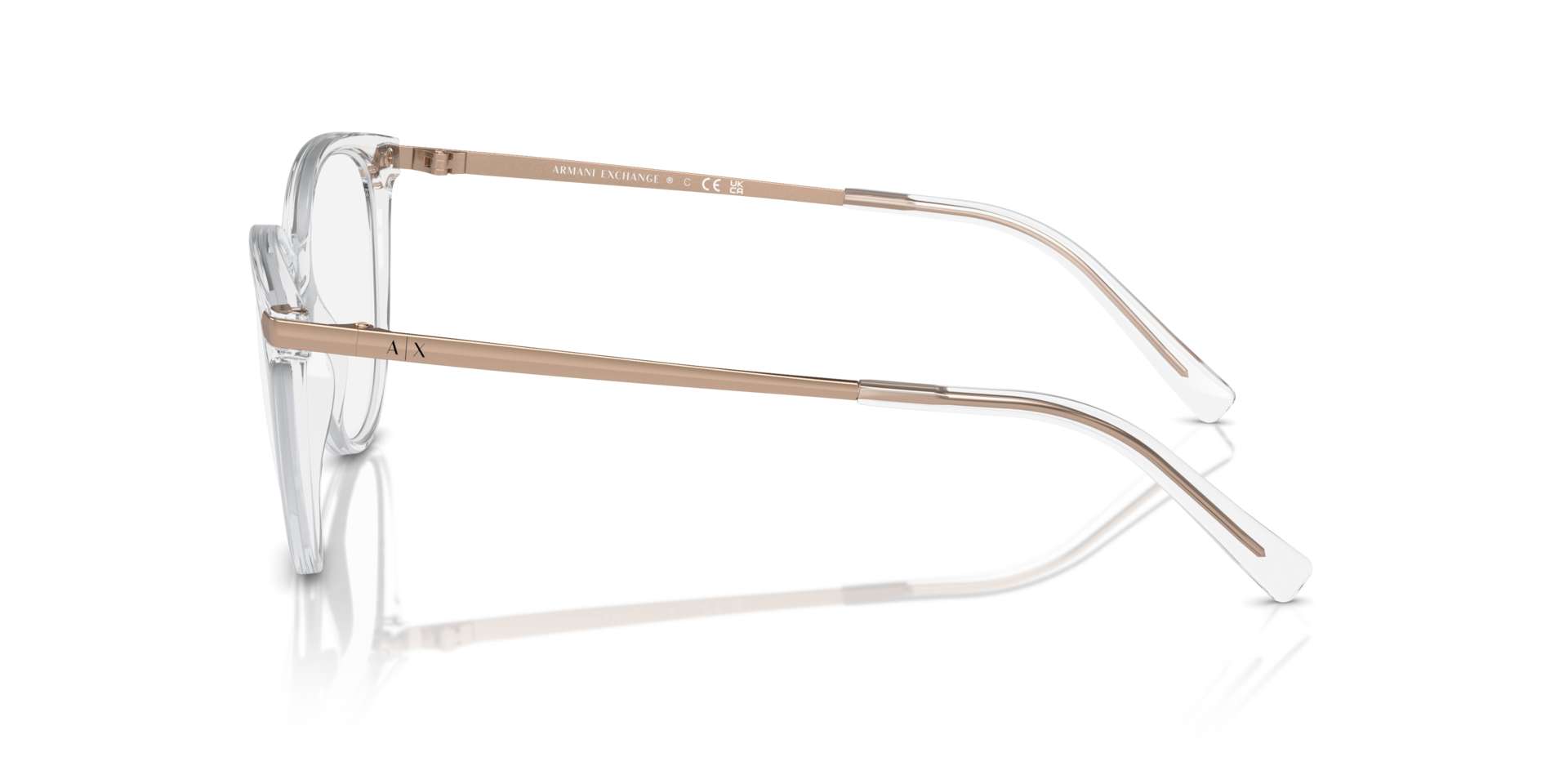 AX3078 Shiny Crystal PlasticEyeglass Frames for Glasses Direct, Side View
