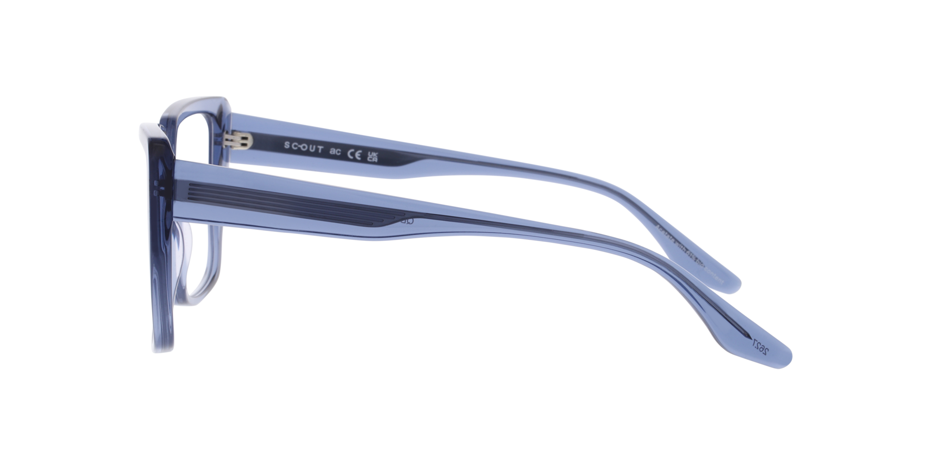 Michèle Crystal Blue AcetateEyeglass Frames for Glasses Direct, Side View