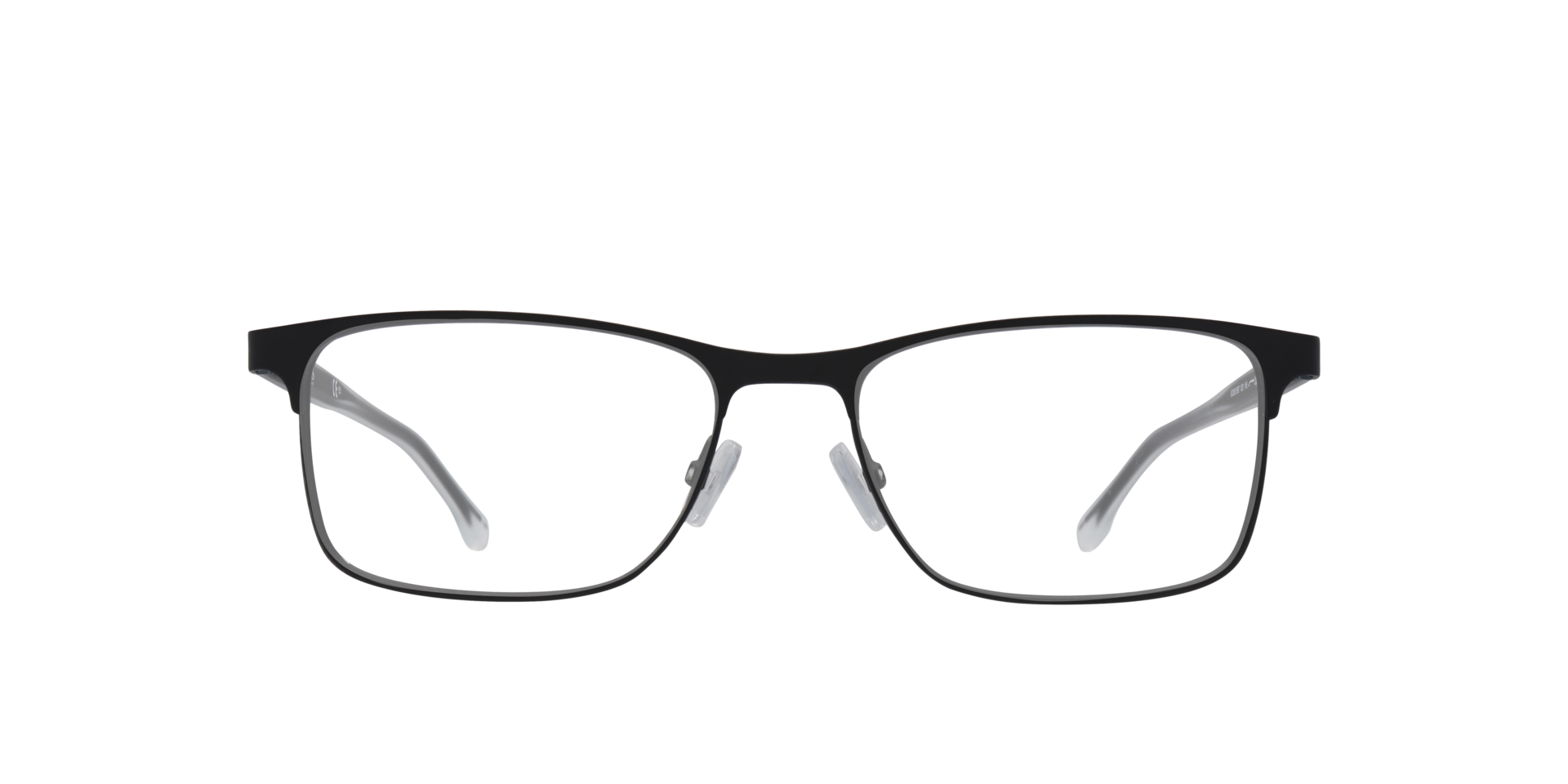 Boss 0967/IT Black Silver MetalEyeglass Frames for Glasses Direct, Front View