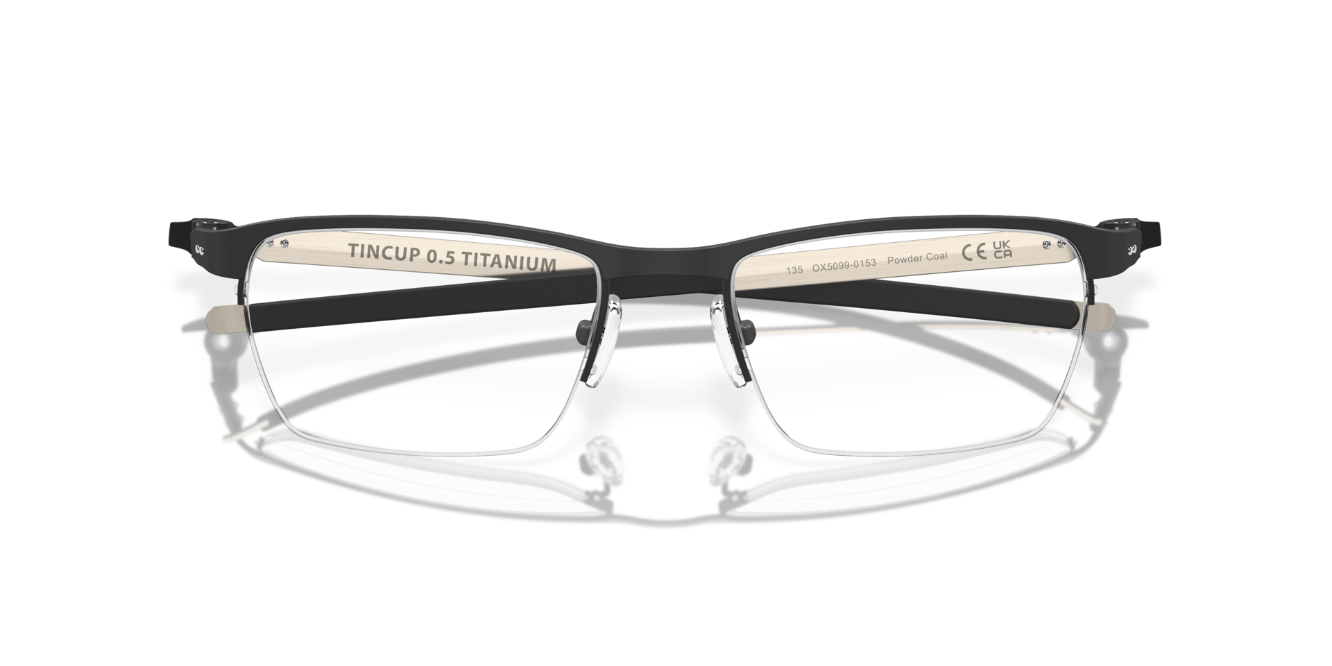 TinCup™ 0.5 Ti Powder Coal TitaniumEyeglass Frames for Glasses Direct, Closed View