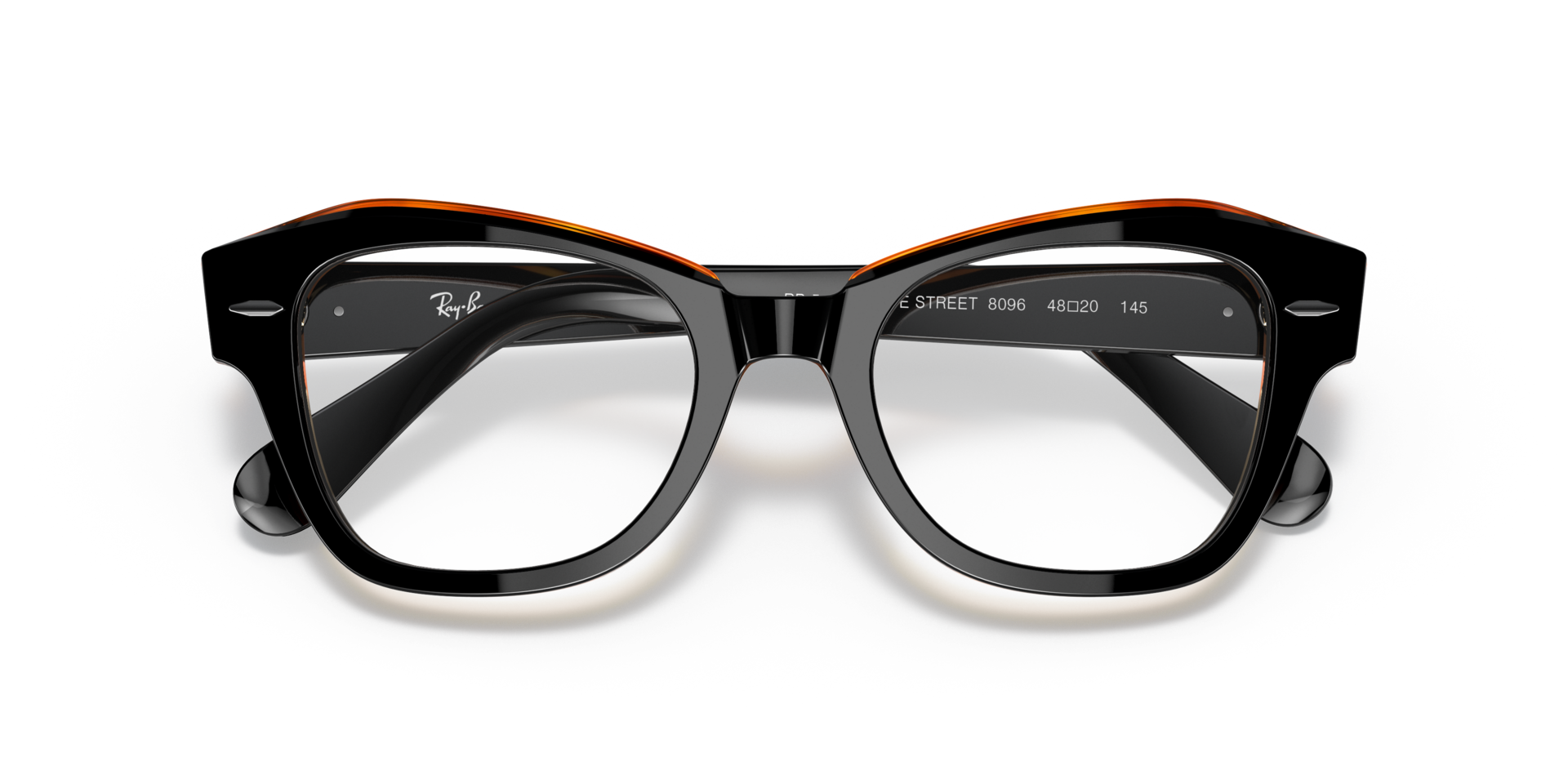 RB5486 Black On Brown AcetateEyeglass Frames for Glasses Direct, Closed View