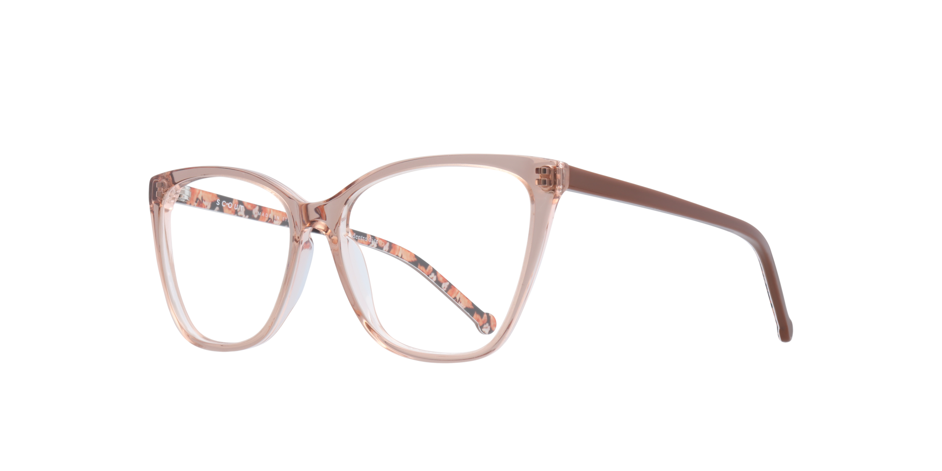 Venere Nude AcetateEyeglass Frames for Glasses Direct, Angle View