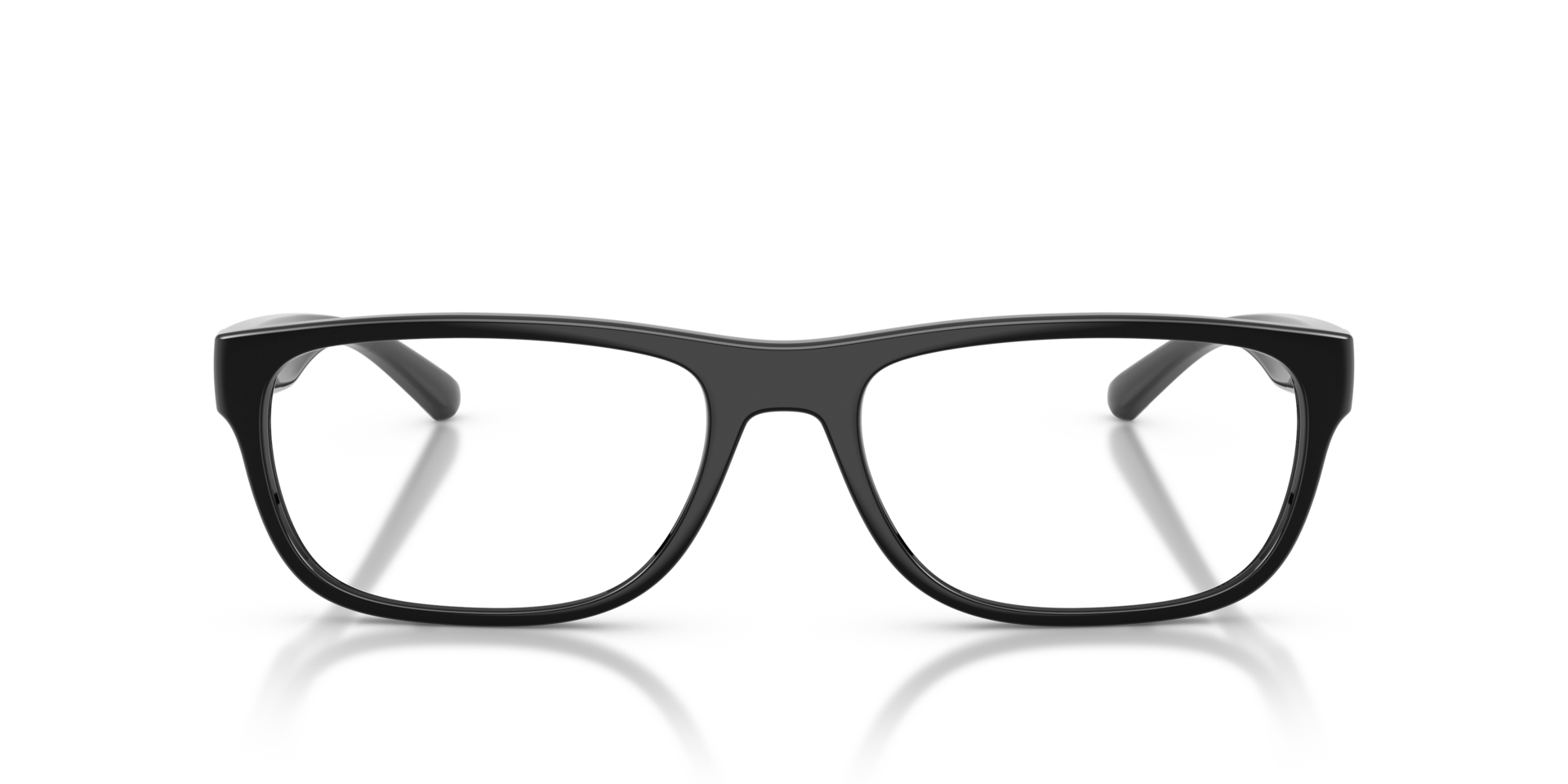 AN7289U Recycled Black PlasticEyeglass Frames for Glasses Direct, Front View