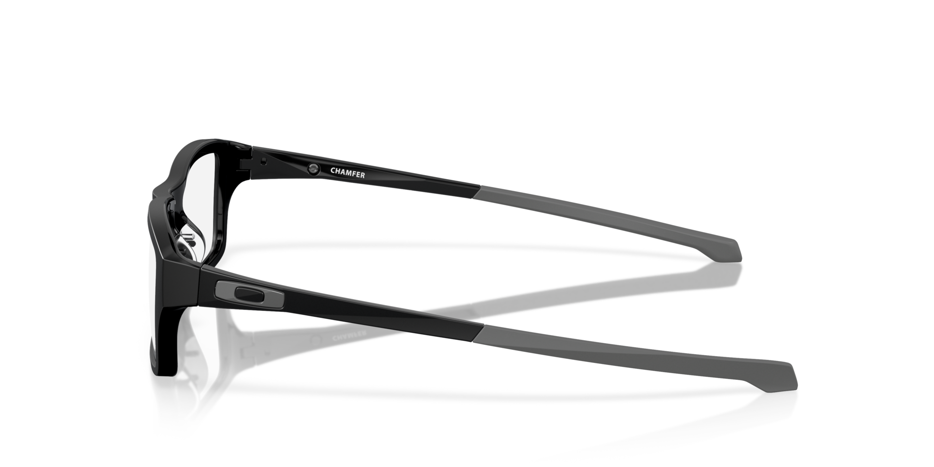 Chamfer™ Satin Black PlasticEyeglass Frames for Glasses Direct, Side View