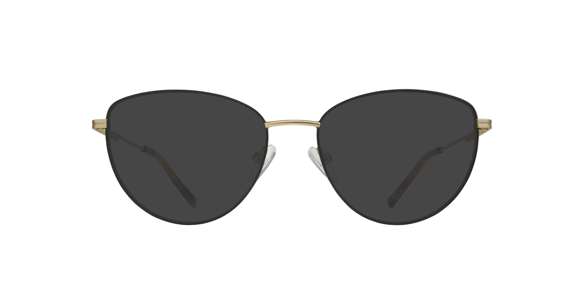 Janey Shiny Brown & Matte Gold MetalEyeglass Frames for Glasses Direct, with Tinted Lenses