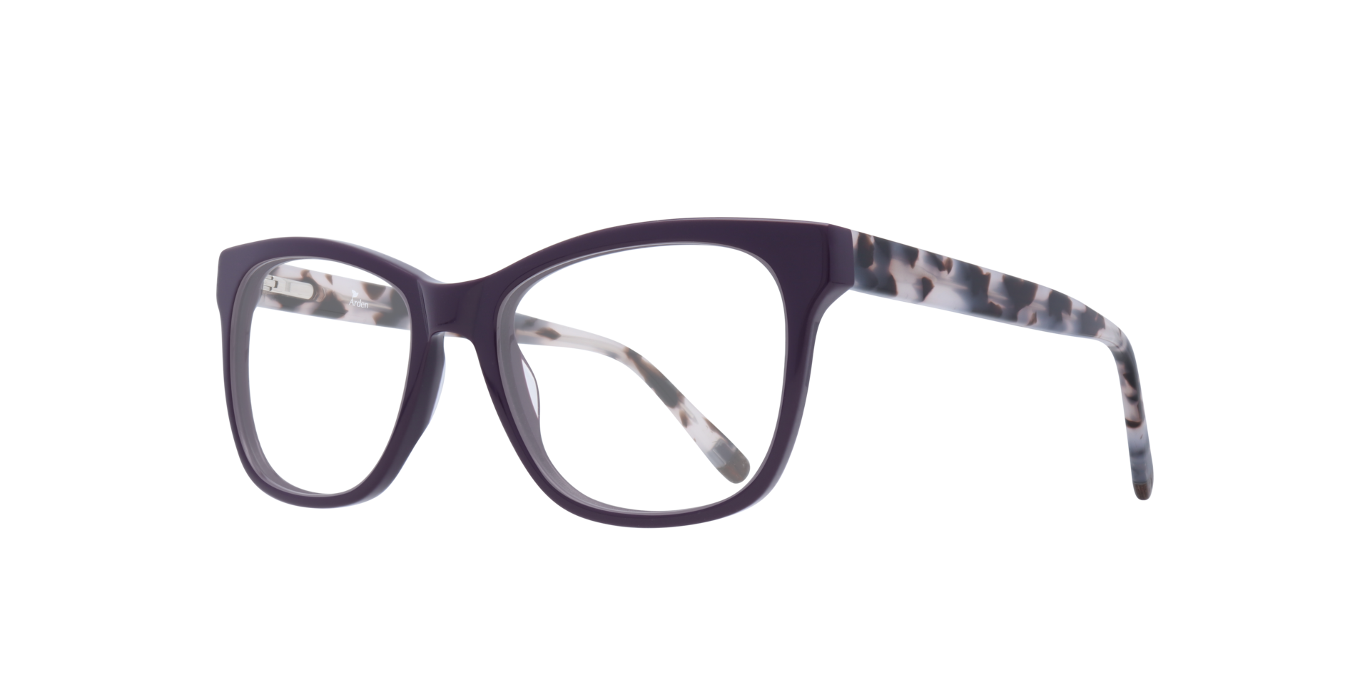 Cedar Purple Mottle AcetateEyeglass Frames for Glasses Direct, Angle View