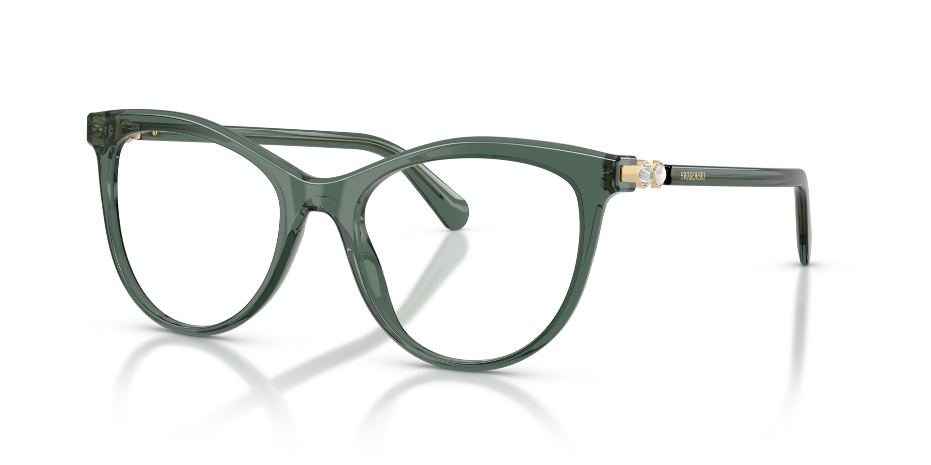 SK2064 Transparent Green AcetateEyeglass Frames for Glasses Direct, Angle View