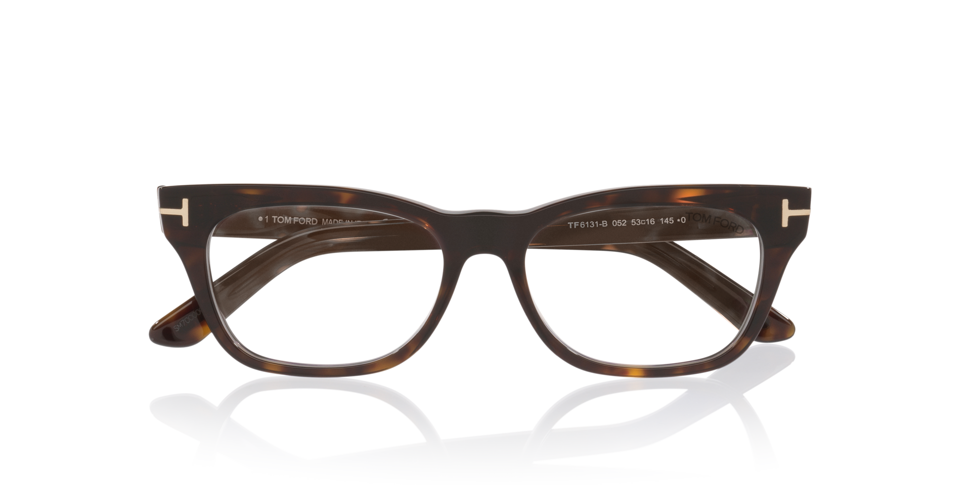 FT6131-B Tortoise AcetateEyeglass Frames for Glasses Direct, Closed View
