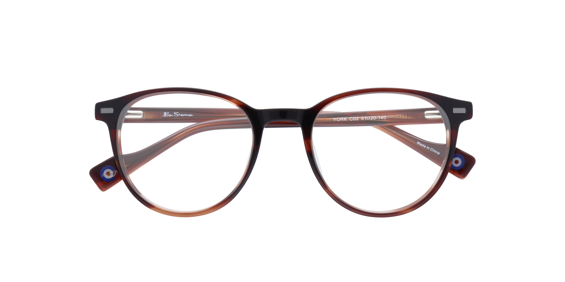 York Brown MetalSunglass Frames for Glasses Direct, Closed View