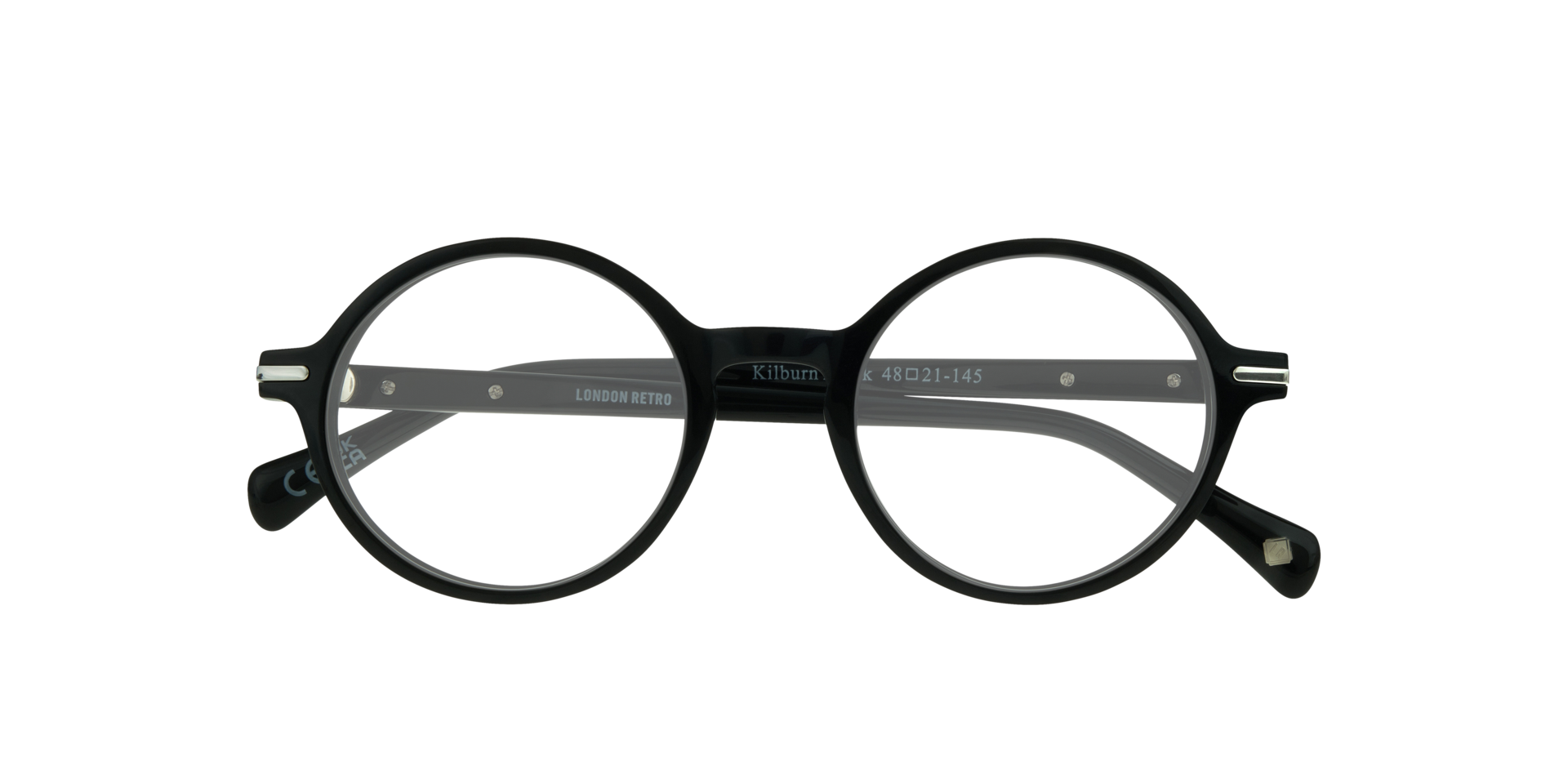 Kilburn Black AcetateEyeglass Frames for Glasses Direct, Closed View