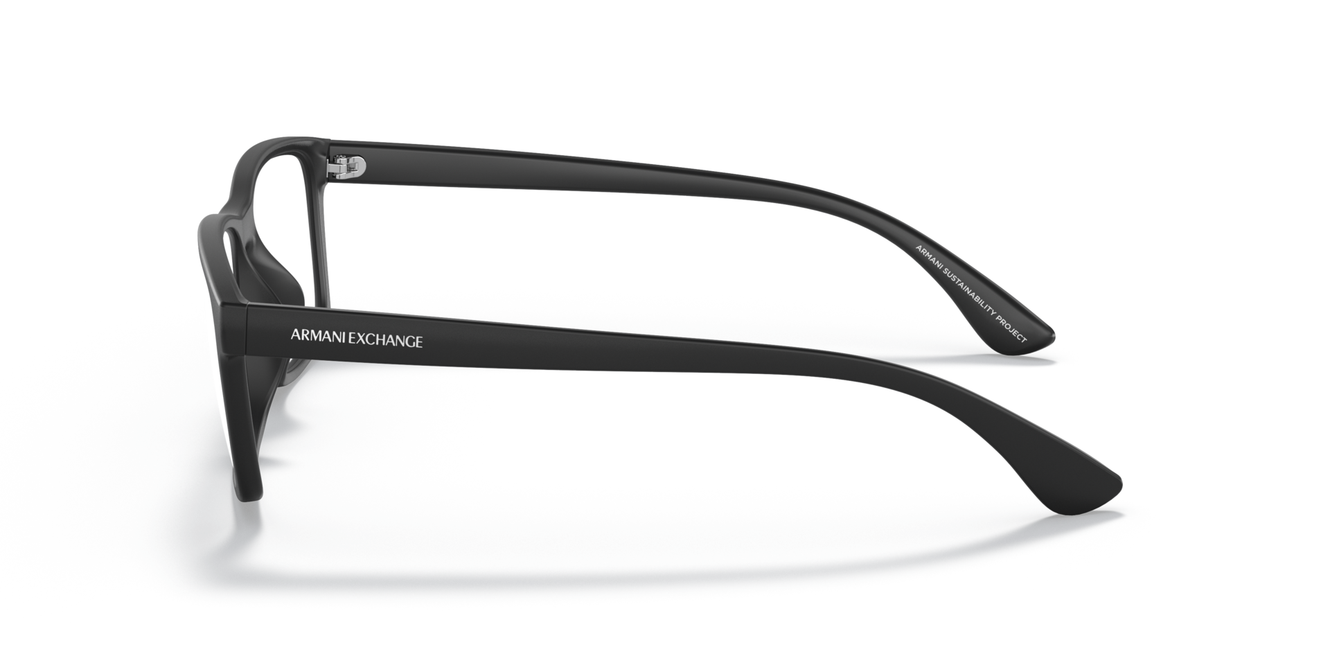 AX3083U Matte Black PlasticEyeglass Frames for Glasses Direct, Side View