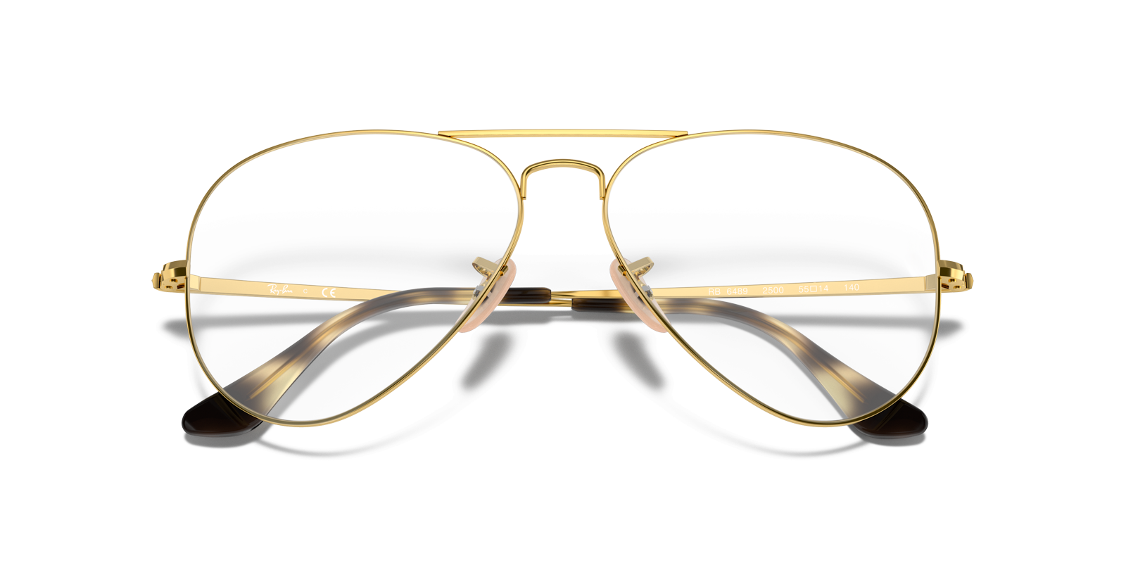Aviator Optics Arista Gold MetalSunglass Frames for Glasses Direct, Closed View