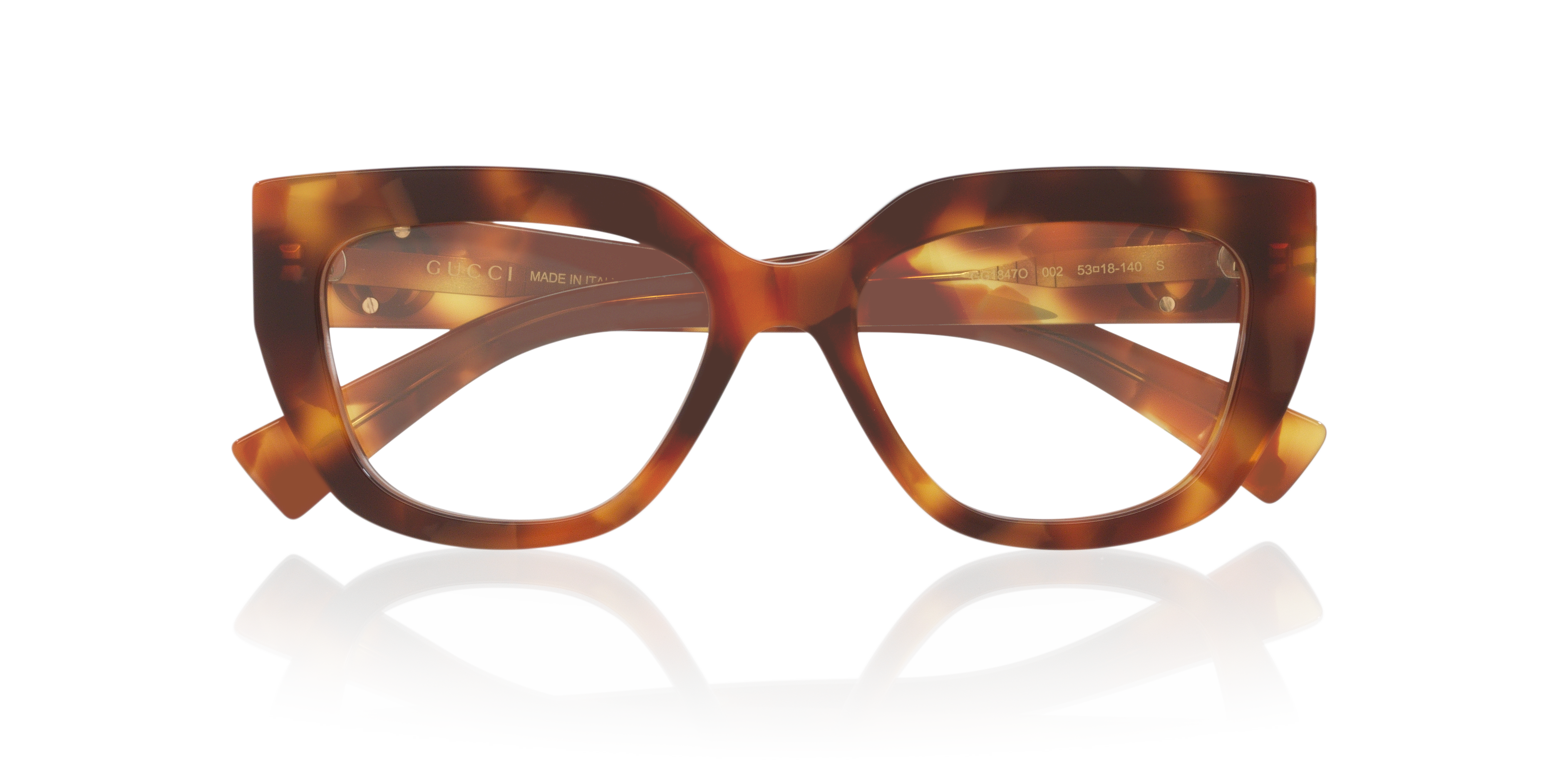 GG1847O Tortoise AcetateSunglass Frames for Glasses Direct, Closed View