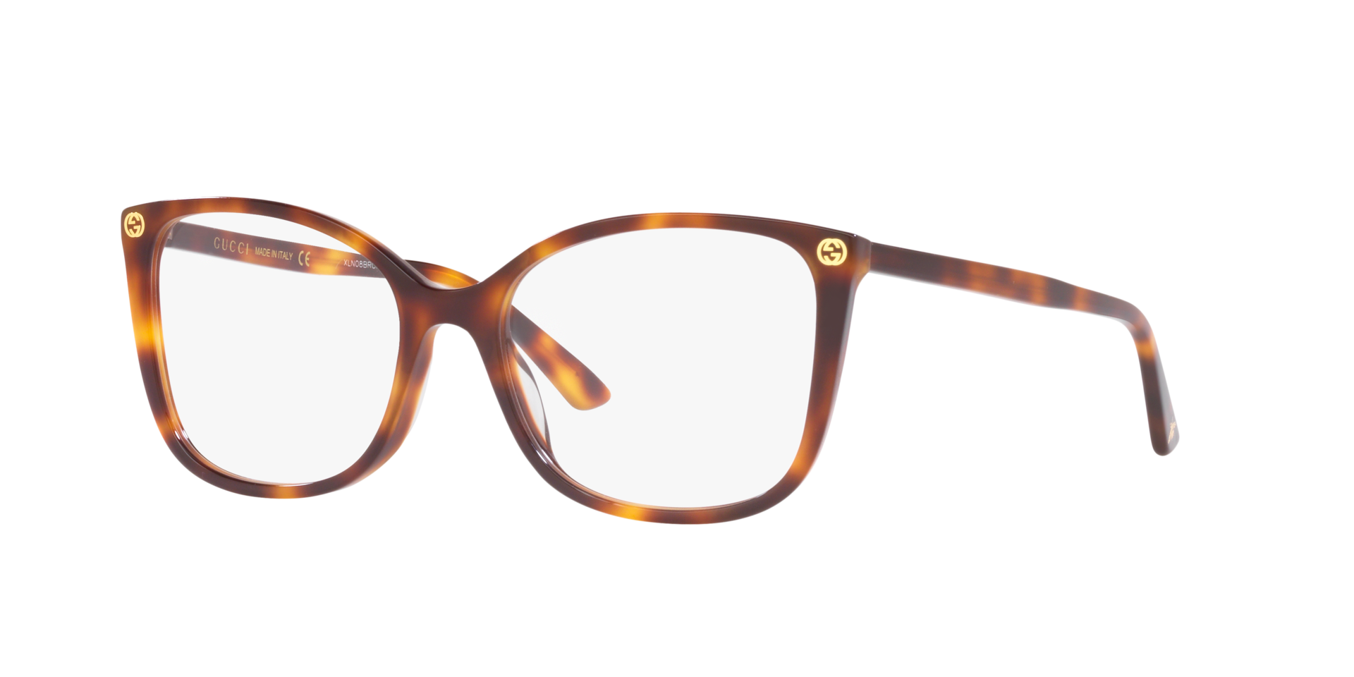 GG0026O Tortoise AcetateEyeglass Frames for Glasses Direct, Angle View
