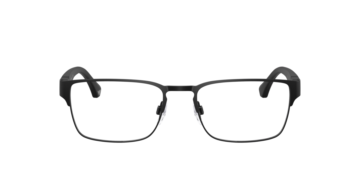 Matte Black square Metal eyeglasses Online - Full Rim - EA1027