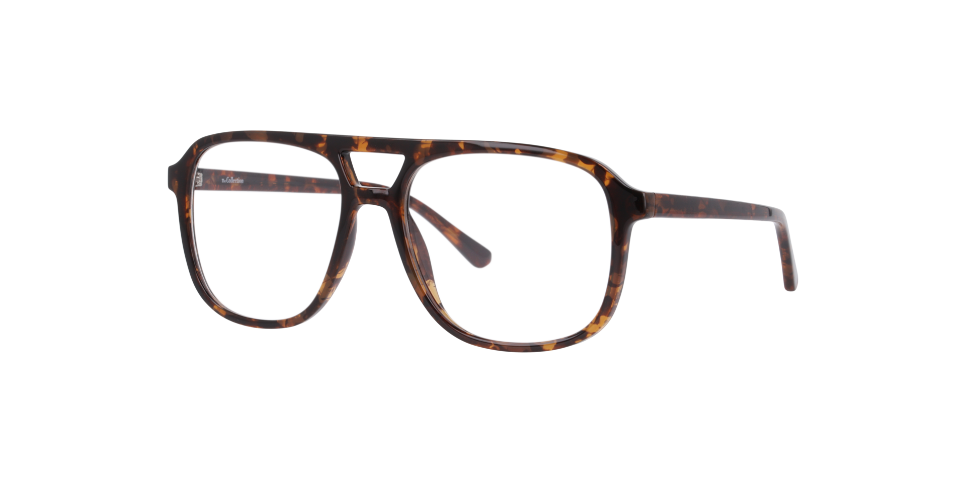 Max Havana Brown PlasticEyeglass Frames for Glasses Direct, Angle View