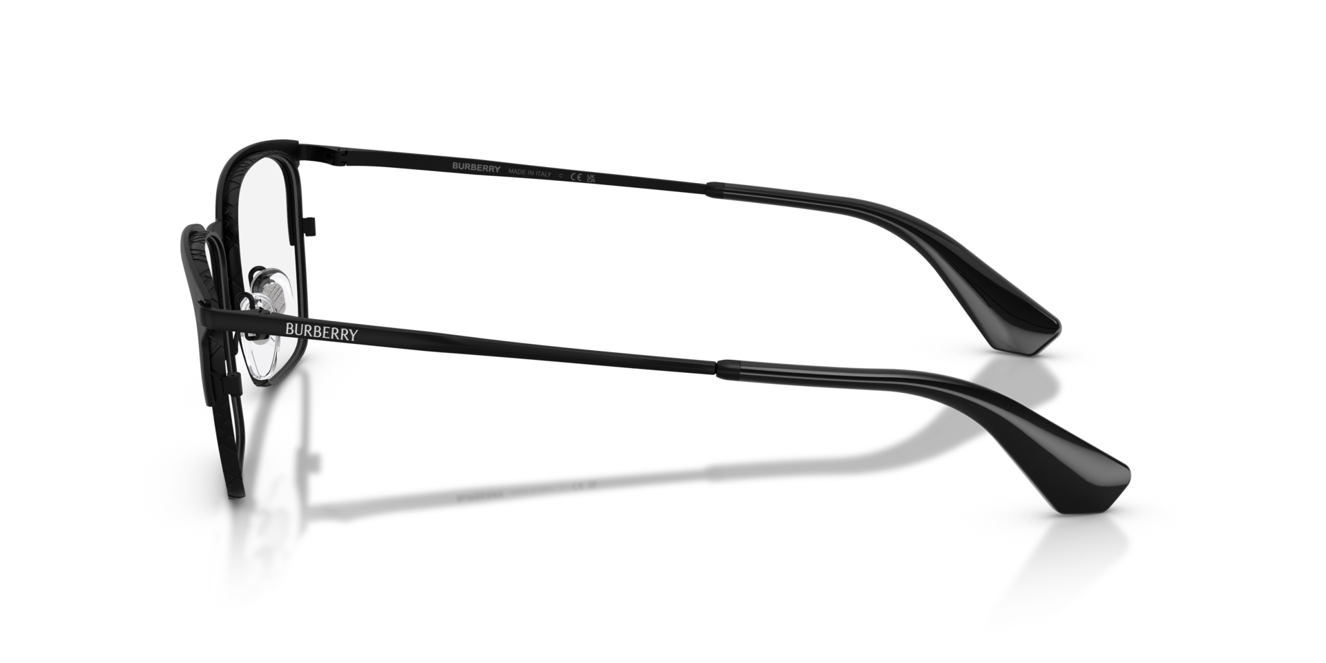 BE1401 Matte Black MetalEyeglass Frames for Glasses Direct, Side View