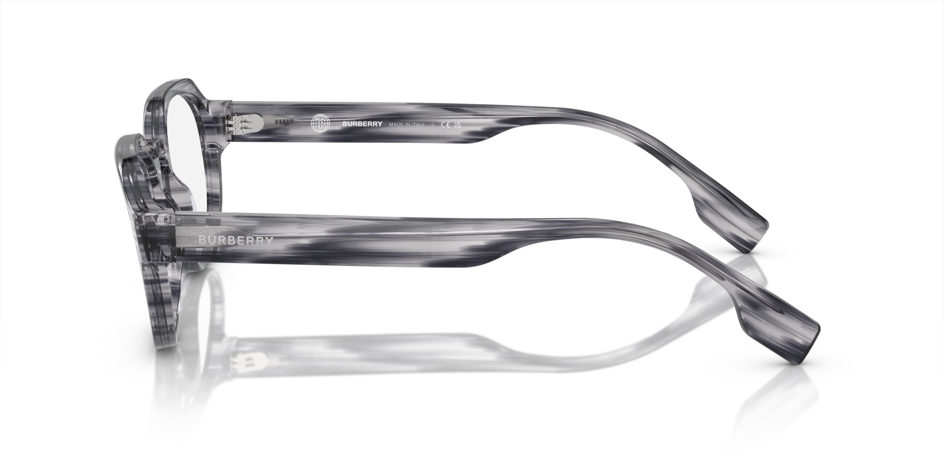 BE2386 Grey AcetateEyeglass Frames for Glasses Direct, Side View