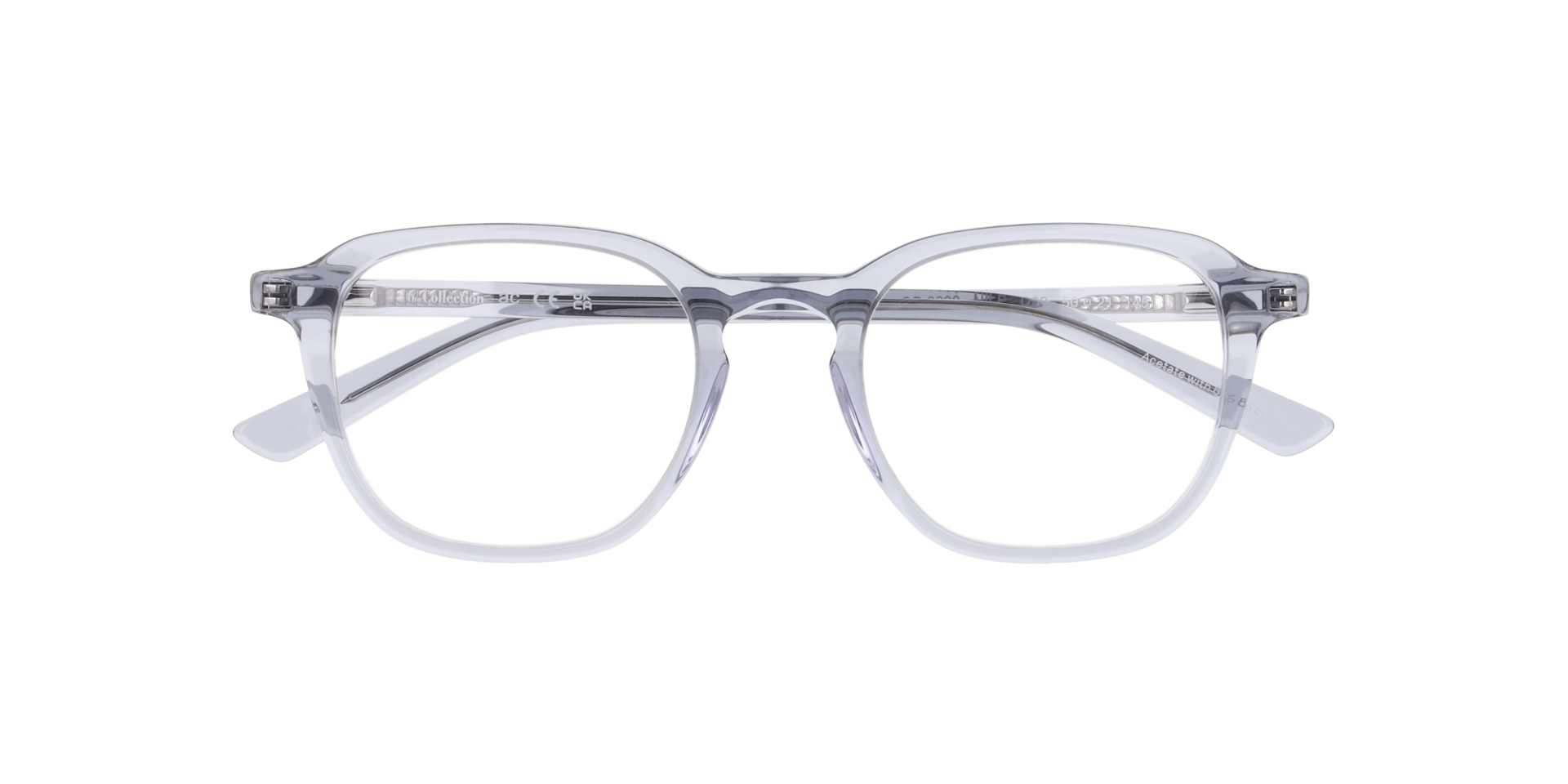 Nile Grey Transparent AcetateEyeglass Frames for Glasses Direct, Closed View
