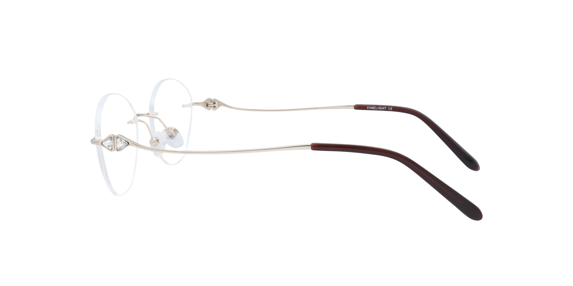 Felicity Gold TitaniumEyeglass Frames for Glasses Direct, Side View