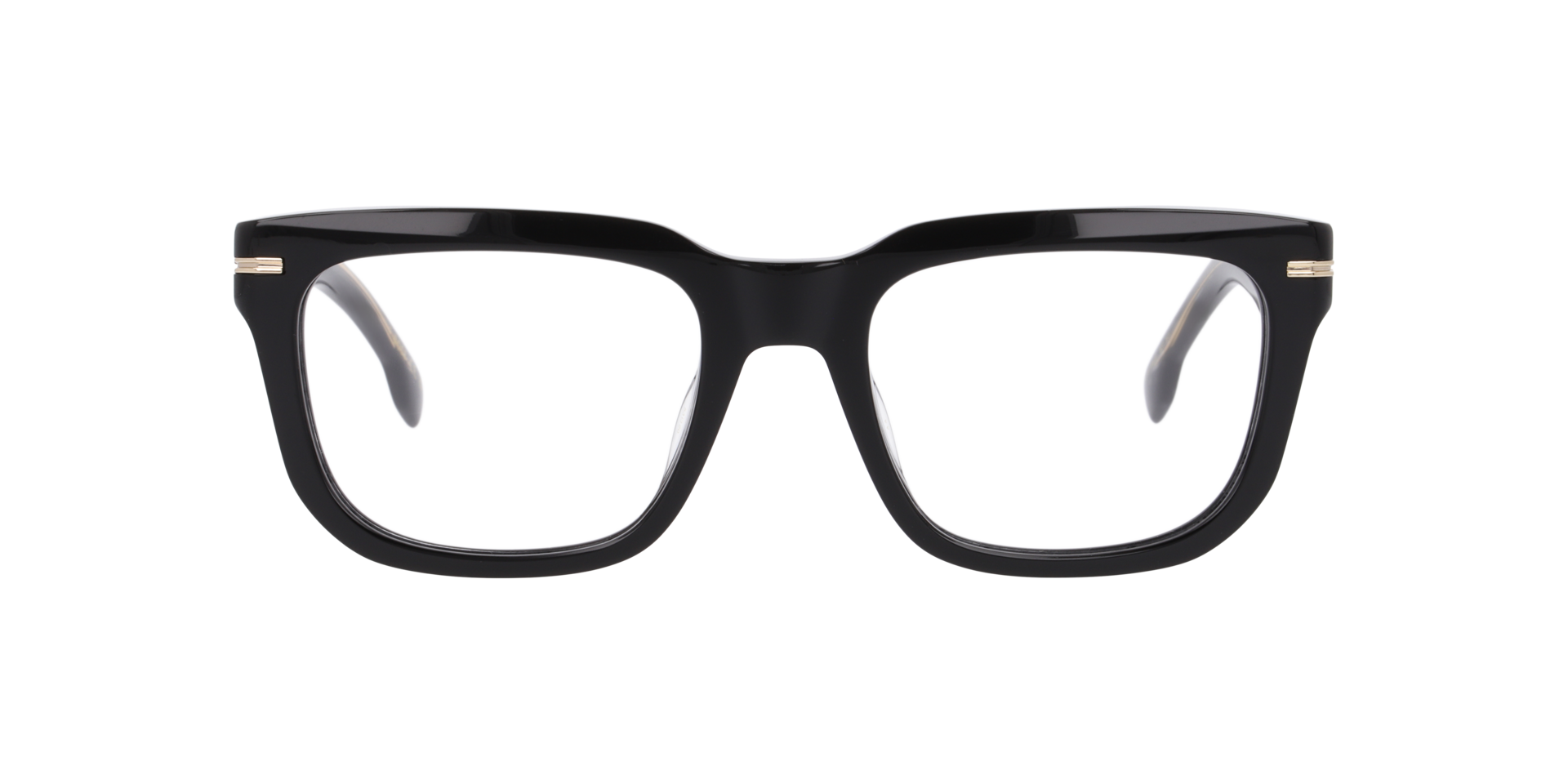 Boss 1746/G Black AcetateEyeglass Frames for Glasses Direct, Front View