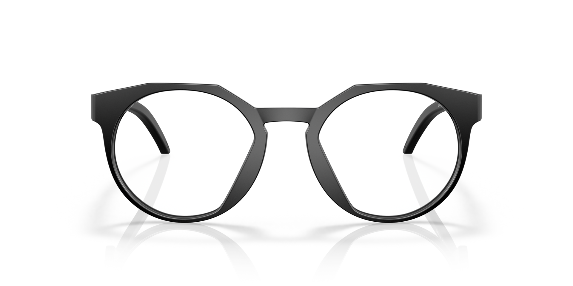 Hstn Matte Black PlasticEyeglass Frames for Glasses Direct, Front View