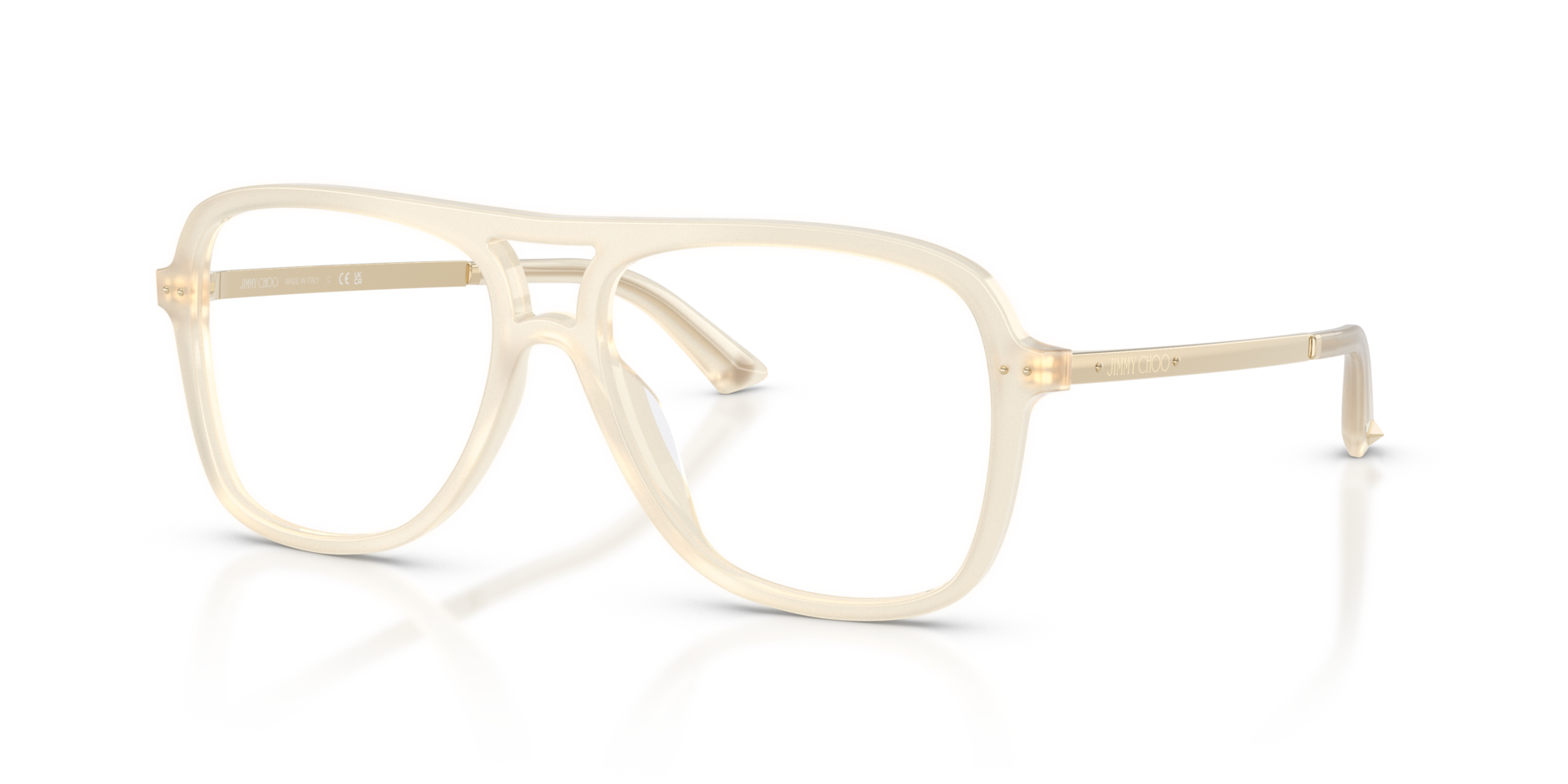JC3052U Opaline Yellow AcetateEyeglass Frames for Glasses Direct, Angle View