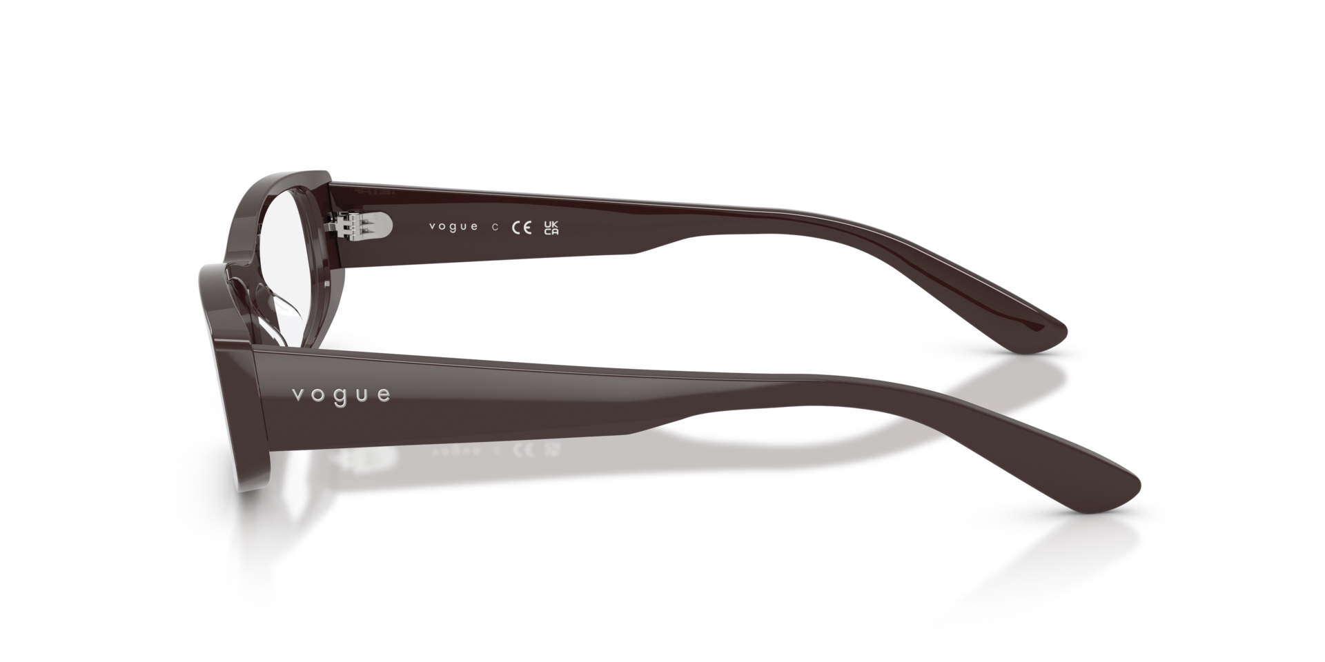 VO5699U Moka AcetateEyeglass Frames for Glasses Direct, Side View