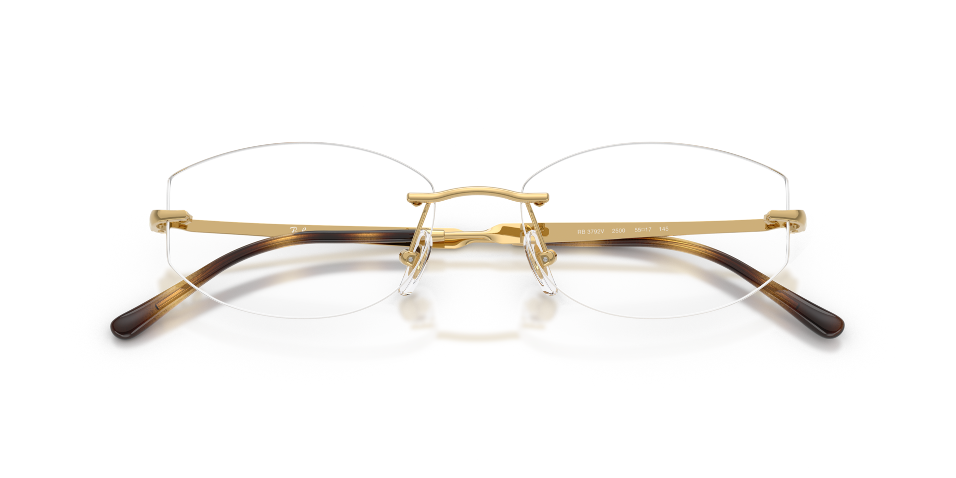 RB3792V Gold MetalEyeglass Frames for Glasses Direct, Closed View