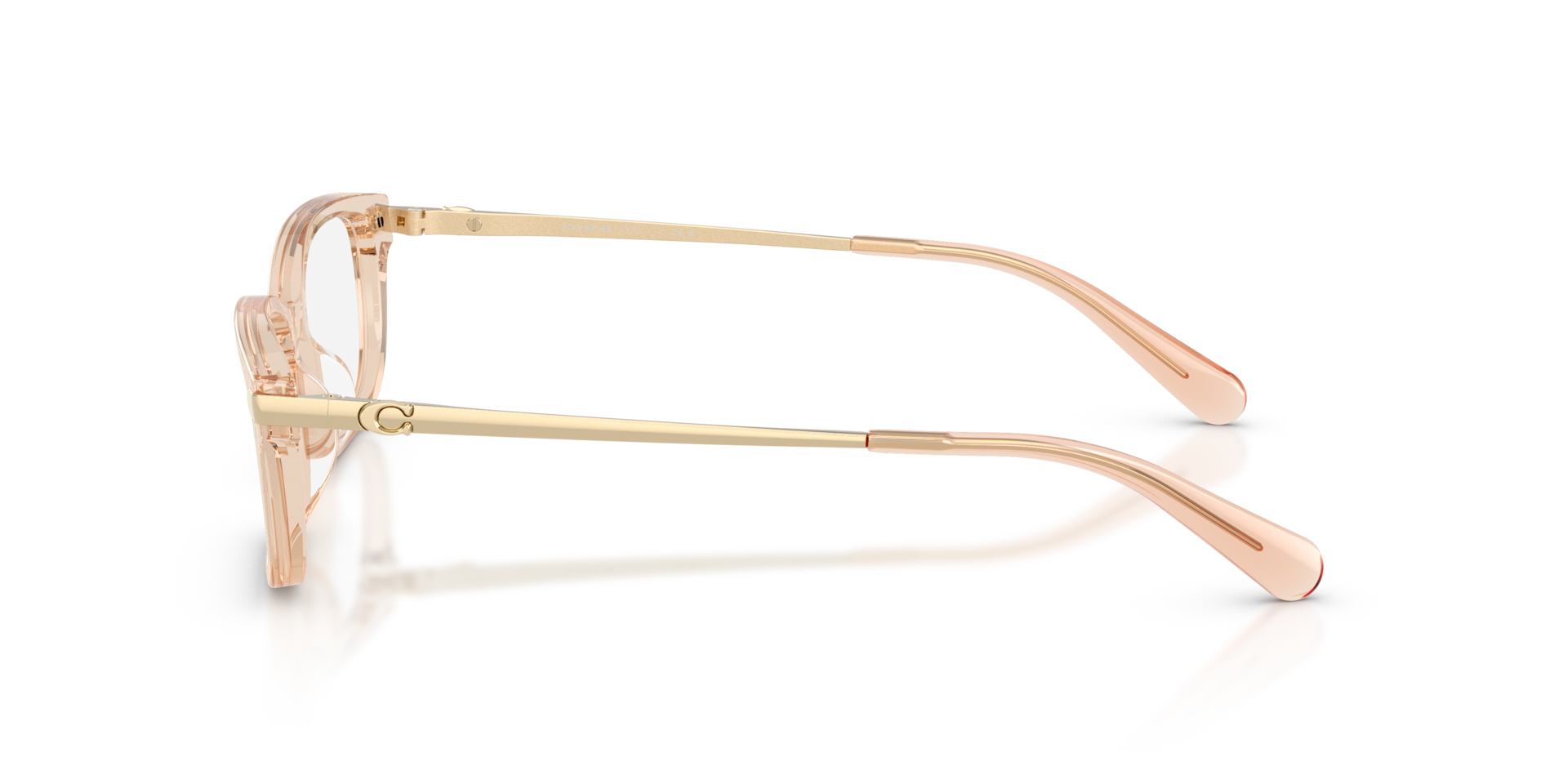 HC6287U Transparent Champagne AcetateEyeglass Frames for Glasses Direct, Side View