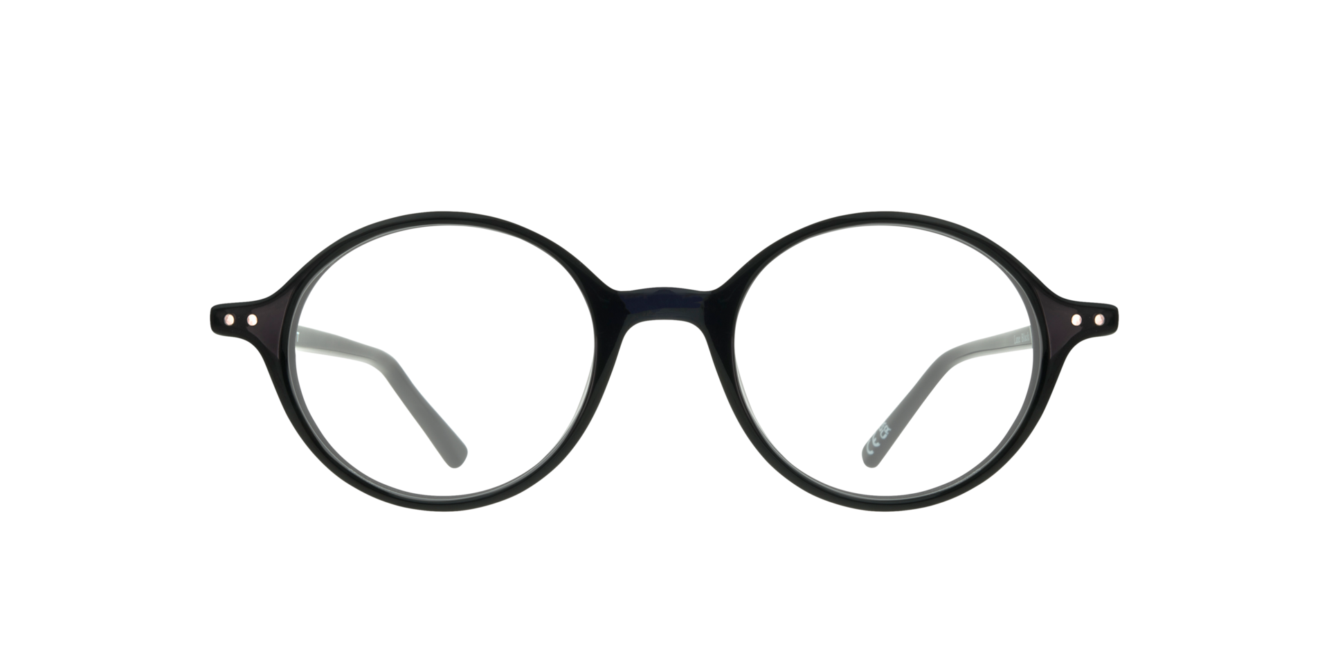 Lane Black & Silver AcetateEyeglass Frames for Glasses Direct, Front View