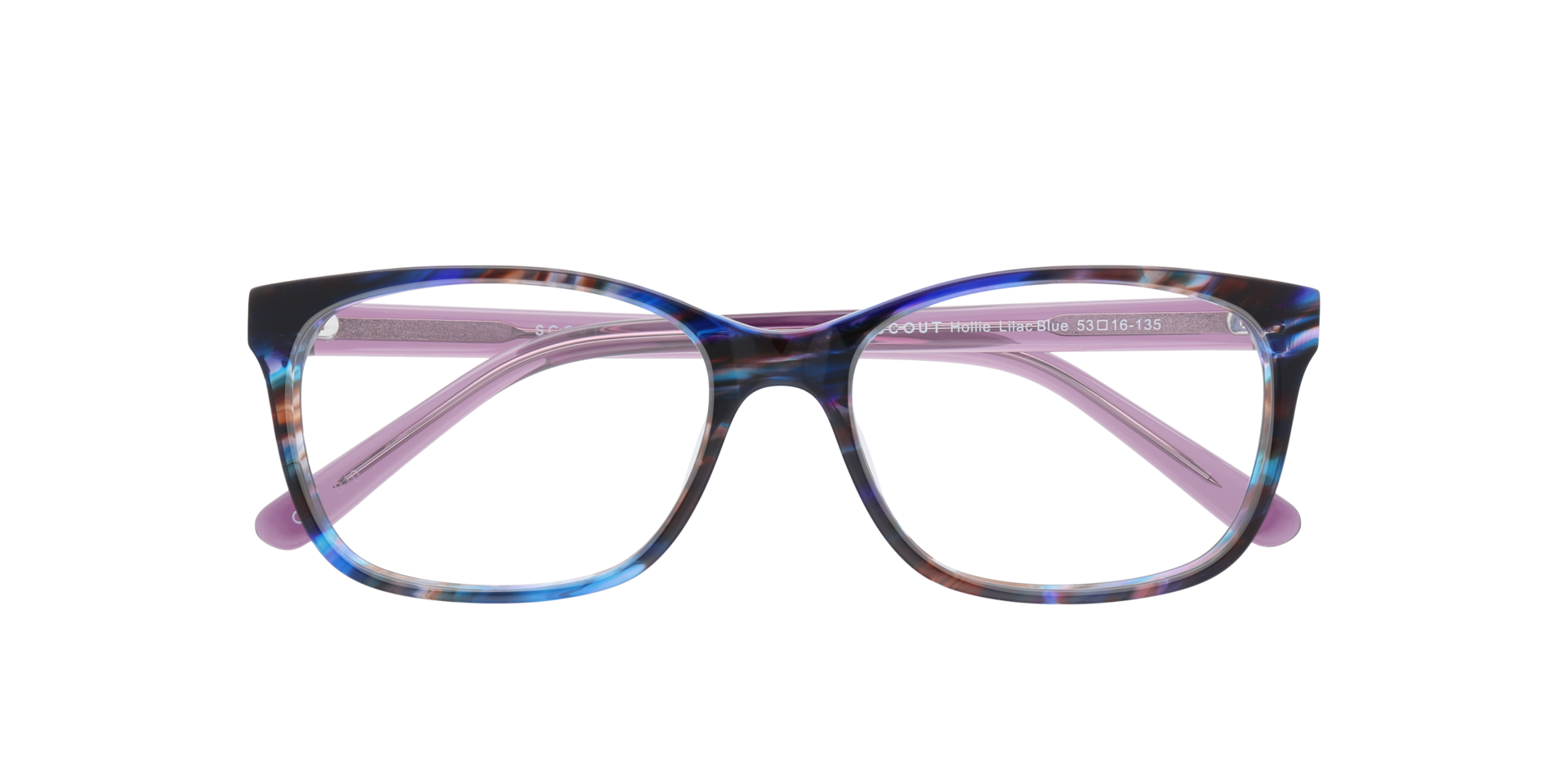 Hollie Lilac Blue AcetateEyeglass Frames for Glasses Direct, Closed View
