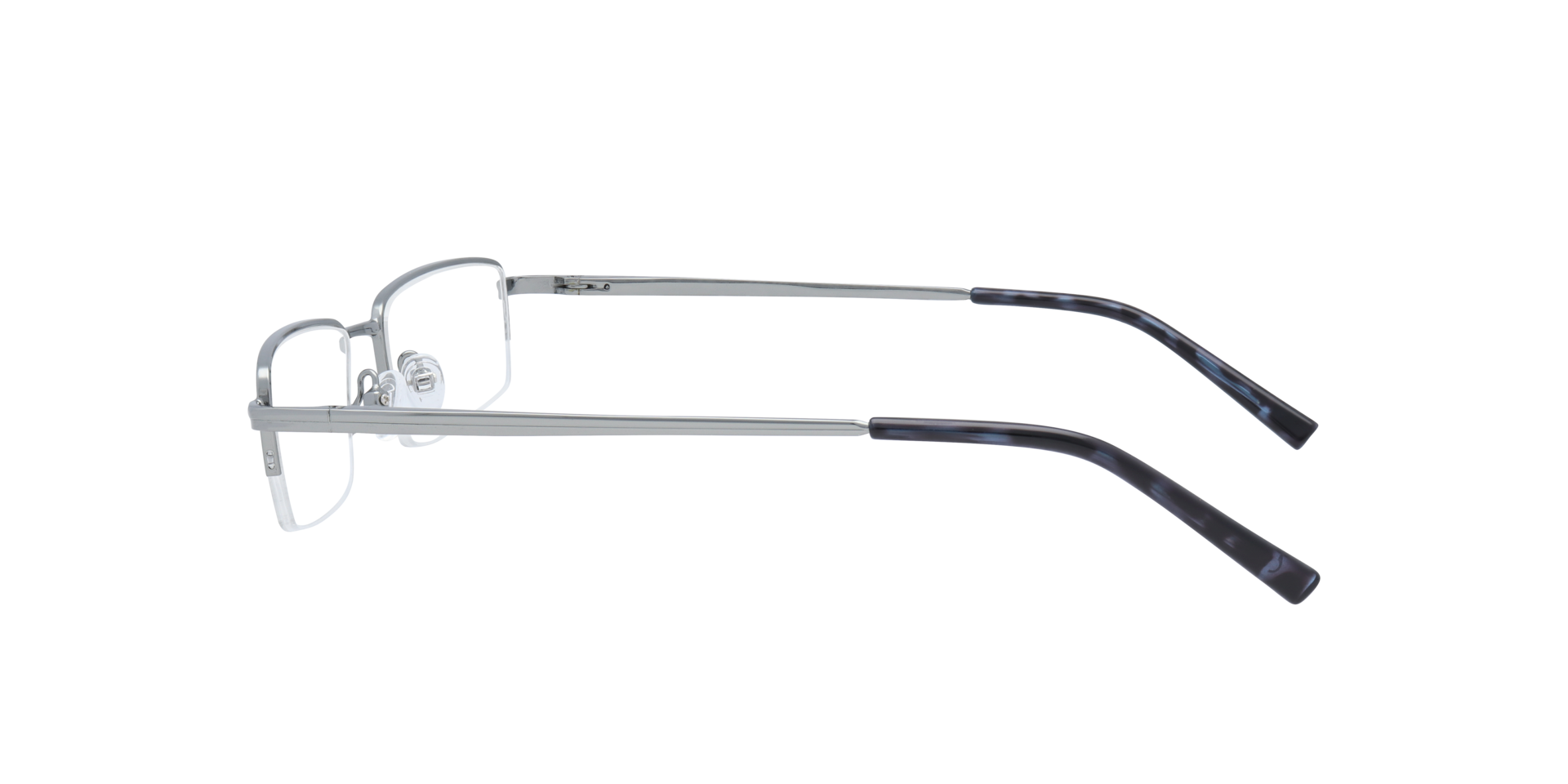 Erin Gunmetal MetalEyeglass Frames for Glasses Direct, Side View