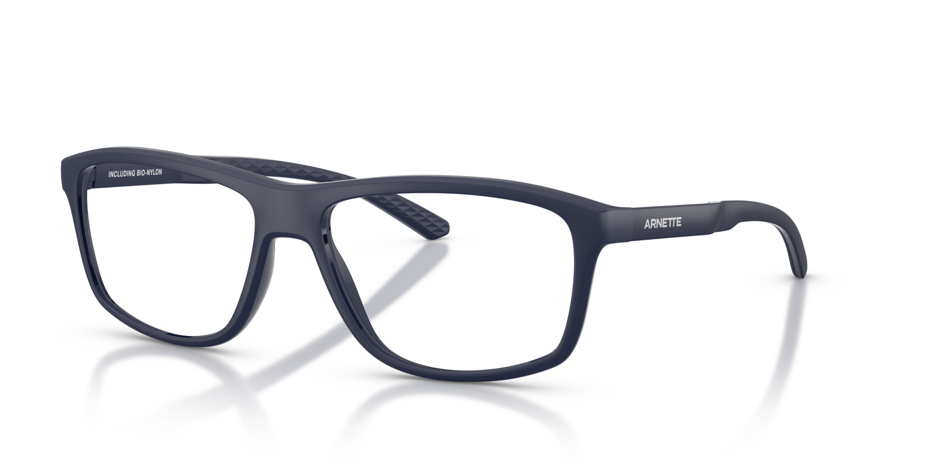 AN7291 Matte Navy Blue PlasticEyeglass Frames for Glasses Direct, Angle View