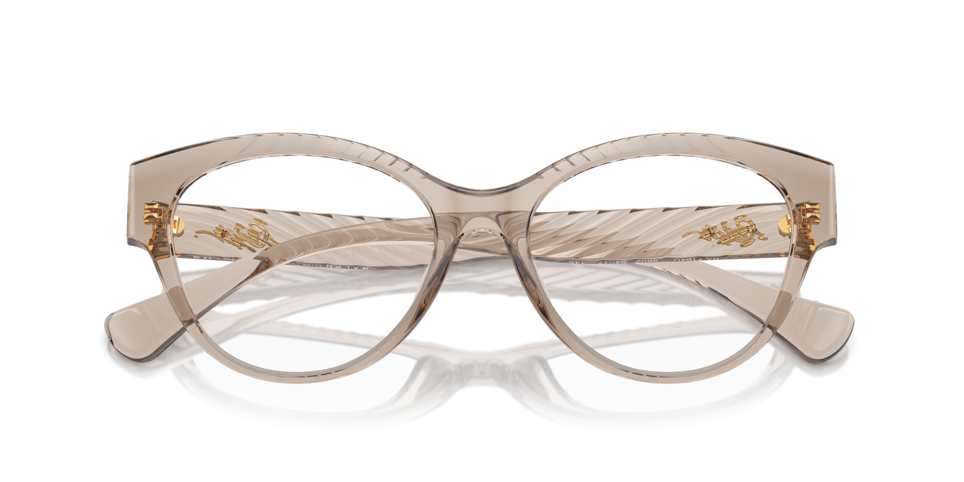 RA7164U Shiny Transparent Beige PlasticEyeglass Frames for Glasses Direct, Closed View