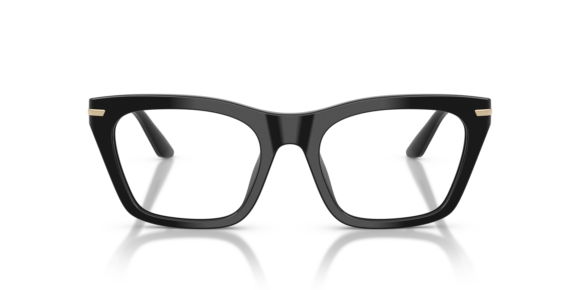 EA3283BU Shiny Black AcetateEyeglass Frames for Glasses Direct, Front View