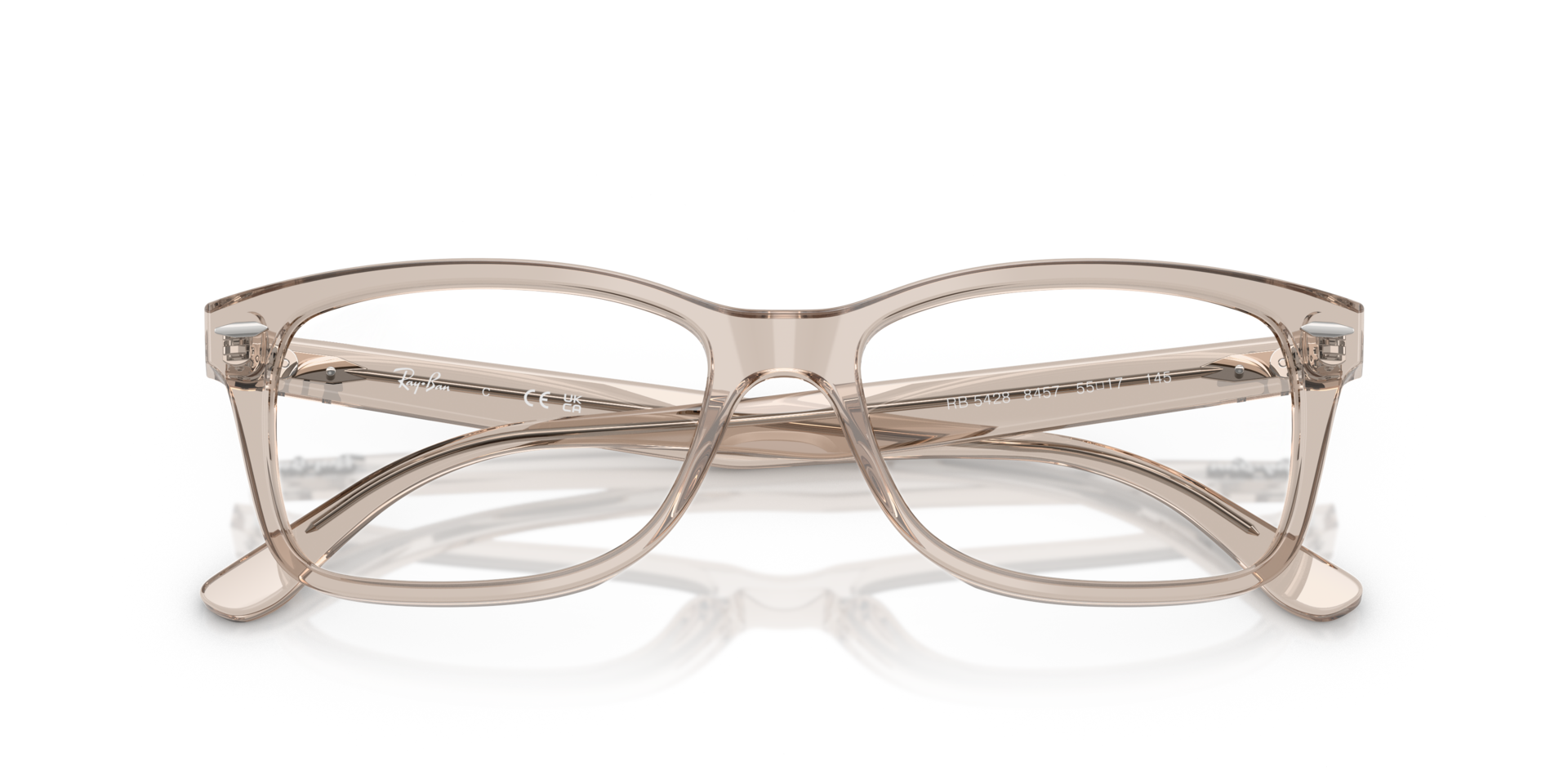 RB5428 Transparent Taupe AcetateEyeglass Frames for Glasses Direct, Closed View