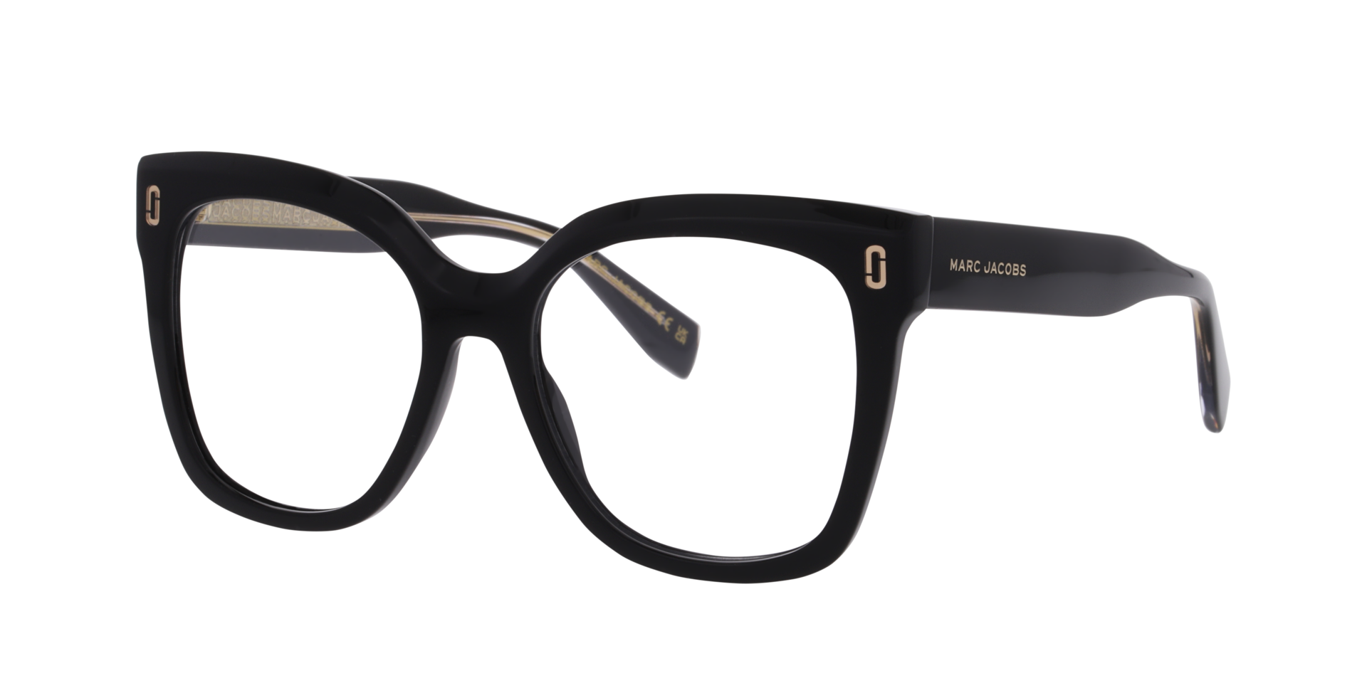 MJ 1142 Black AcetateEyeglass Frames for Glasses Direct, Angle View