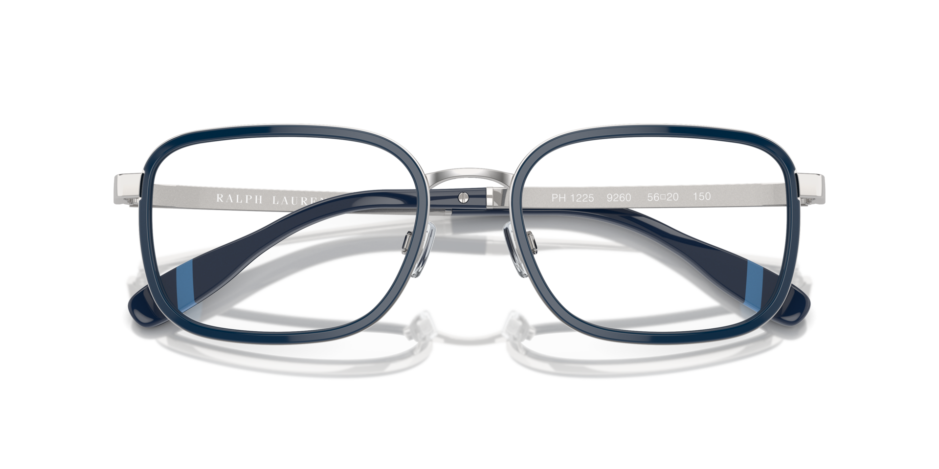 PH1225 Navy Blue & Silver MetalEyeglass Frames for Glasses Direct, Closed View